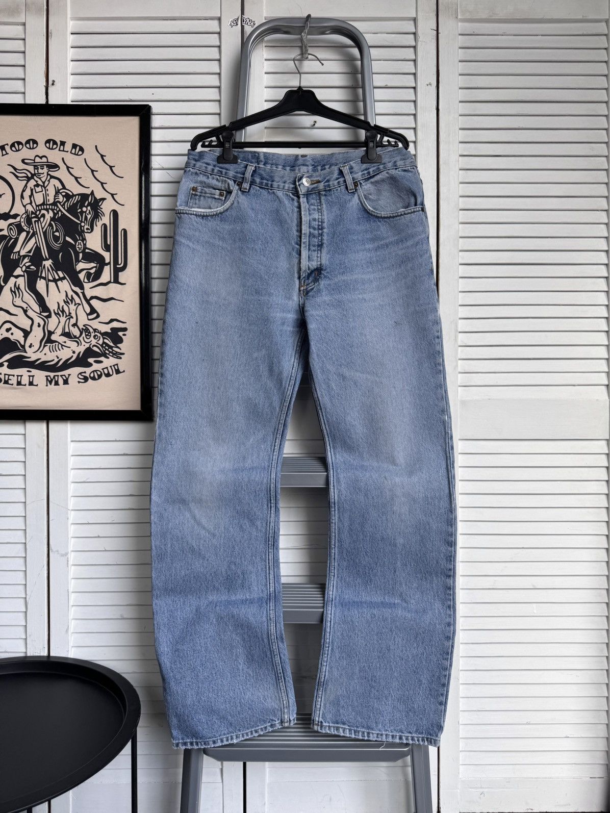 Levi's Vintage Levis 501 Light Wash Blue Denim Jeans Pants USA Size US 36 / EU 52 - 2 Thumbnail