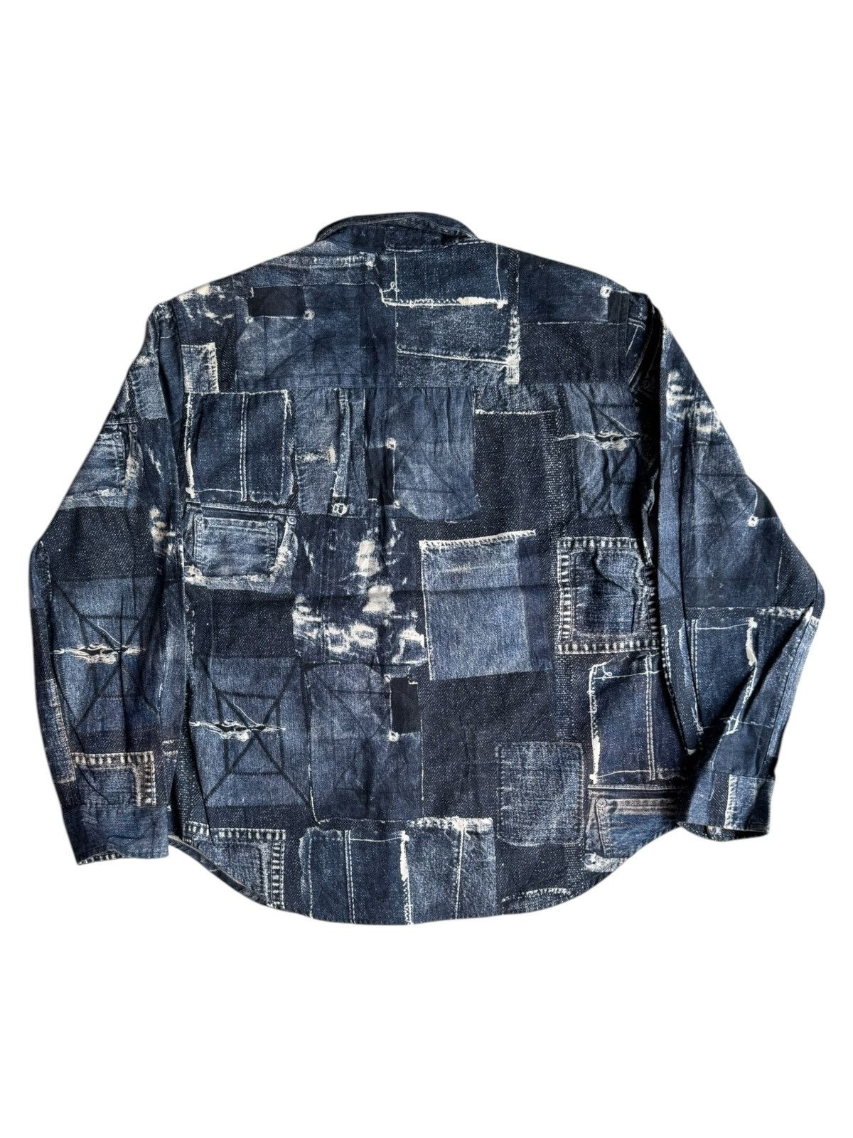 Kansai Yamamoto VERY RARE VINTAGE SHIRT CC KANSAI YAMAMOTO JEANS PATCHWORK Size US S / EU 44-46 / 1 - 2 Thumbnail