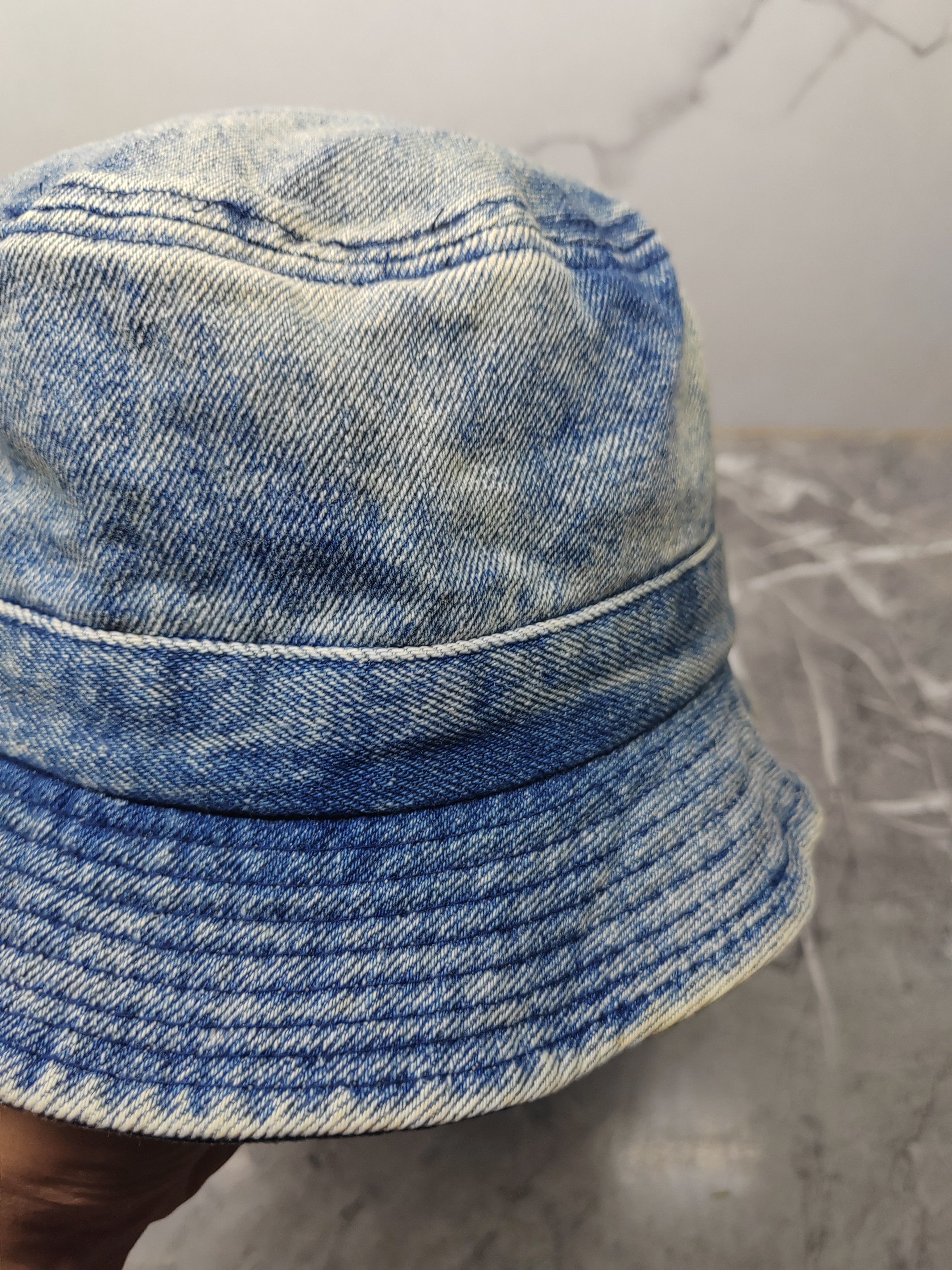 Japanese Brand Vintage Denim Japanese Distressed Style Bucket Hat Size ONE SIZE - 2 Thumbnail