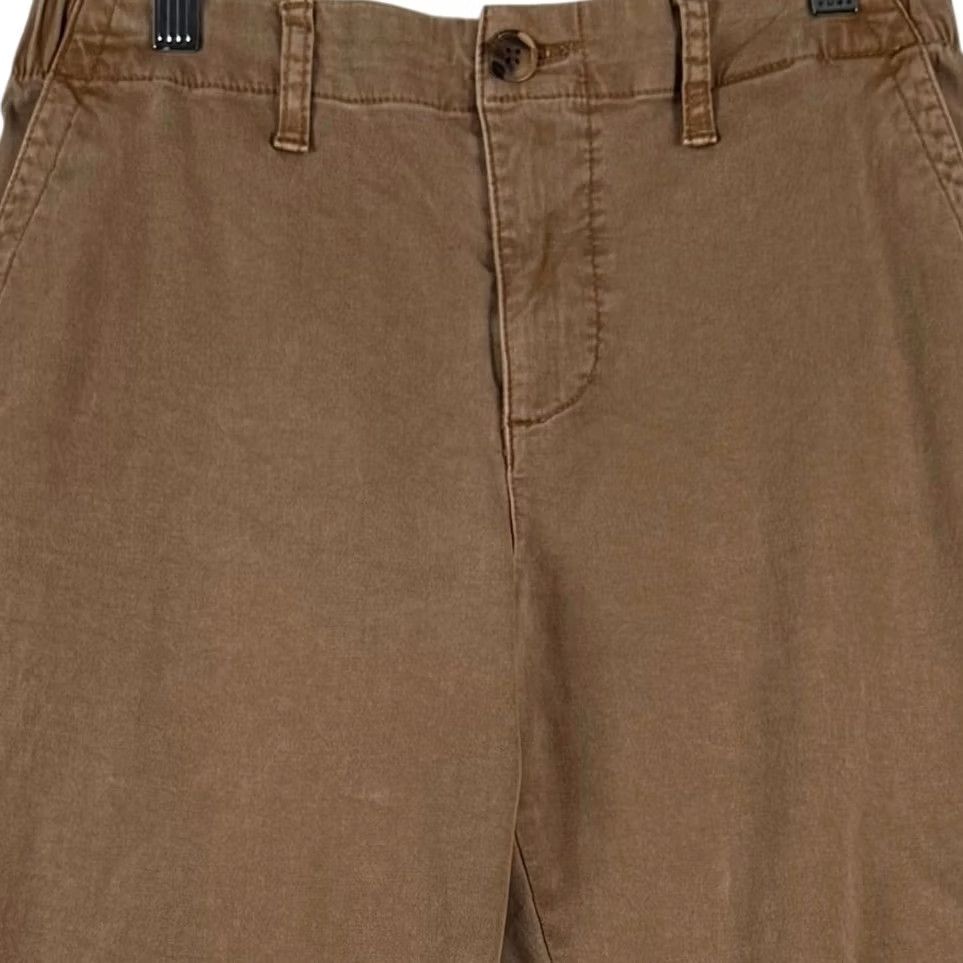 Old Navy VINTAGE? Old Navy Easy Chino Pants Brown Elastic Straight Women S Regular Fall Size 28" / US 6 / IT 42 - 2 Thumbnail