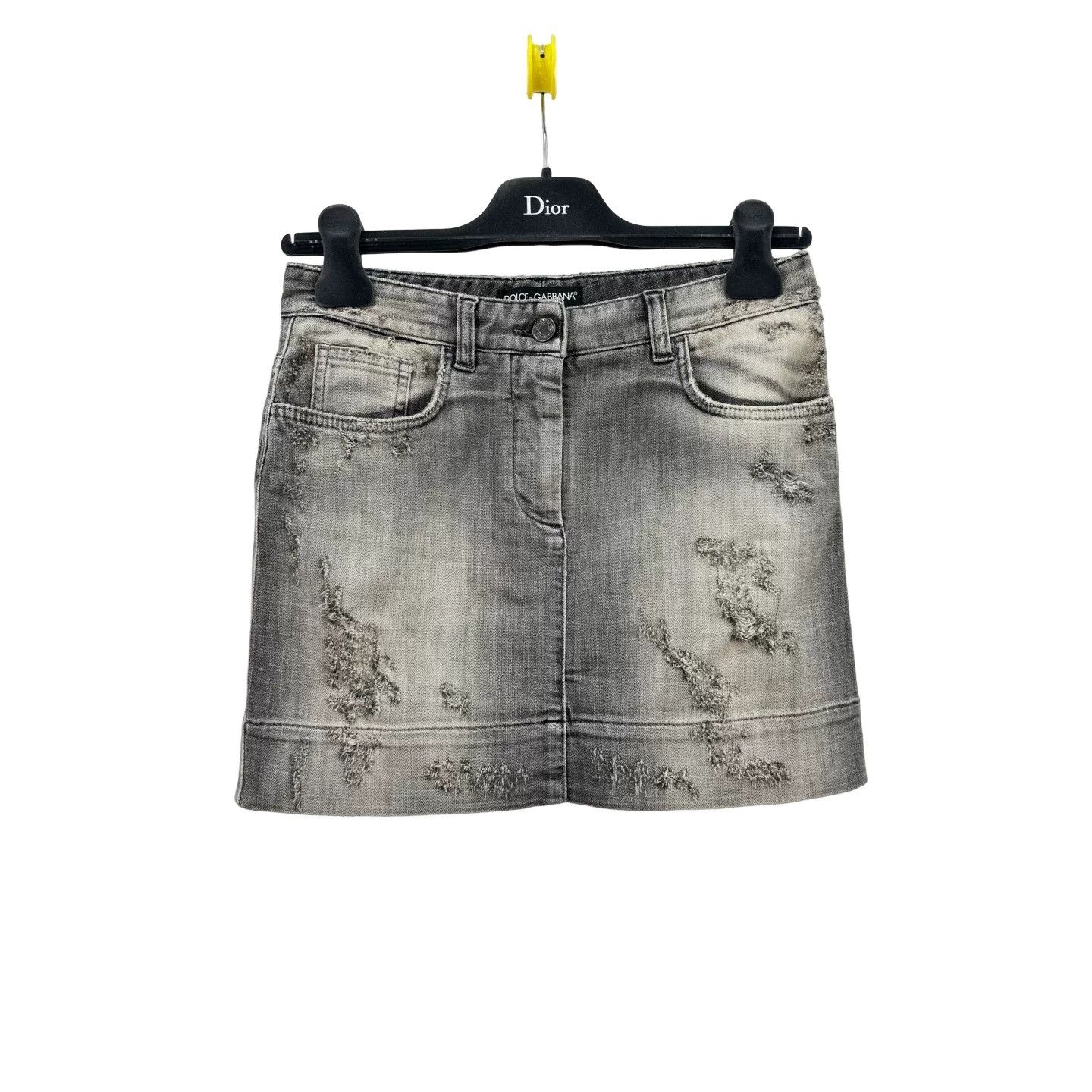 Dolce & Gabbana Dolce & Gabbana Distressed Denim Mini Skirt IT 38 Size 26" / US 2 / IT 38 - 1 Thumbnail