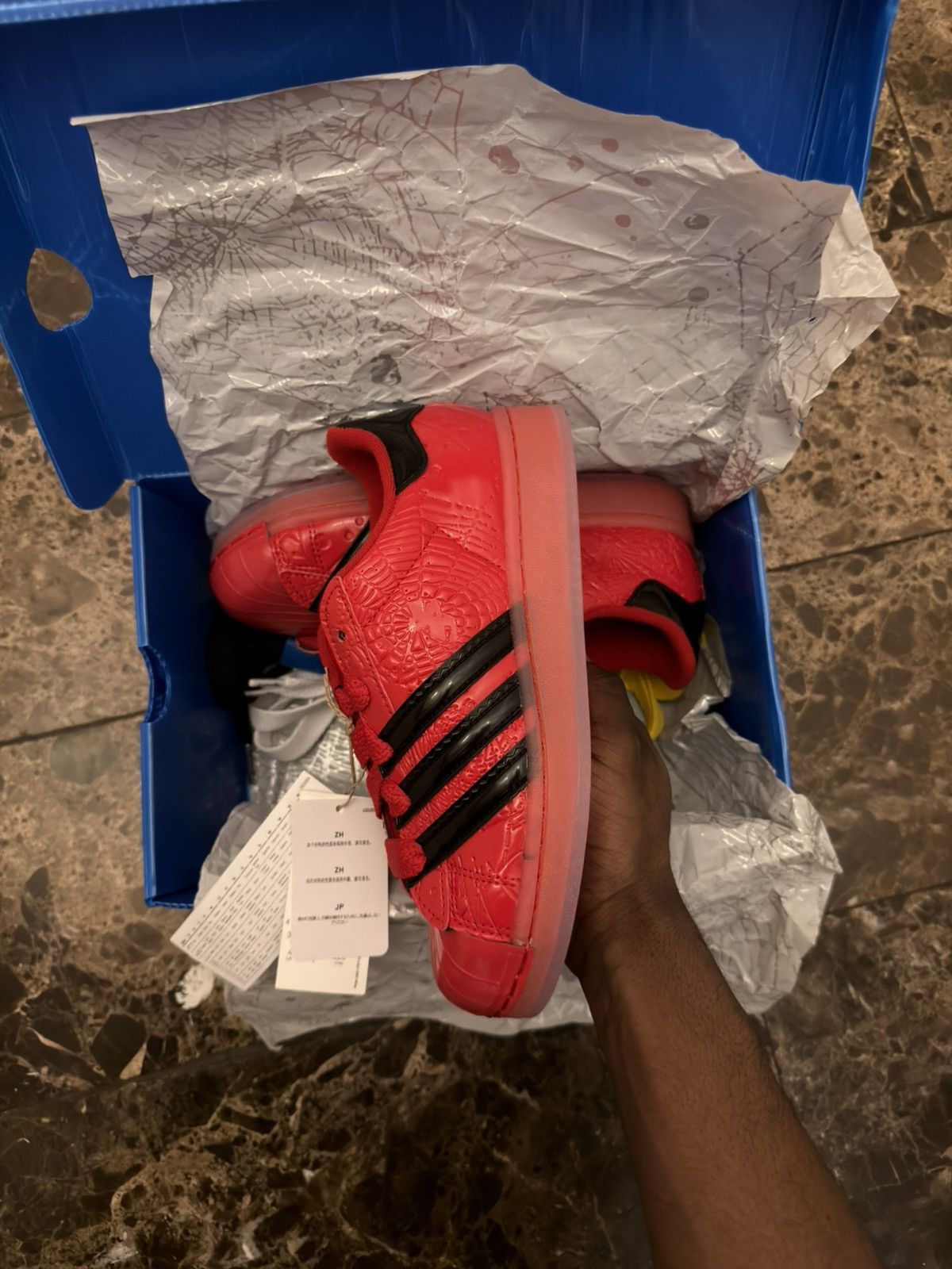 Adidas Adidas x Sp5der Superstar "Red Metallic" – Size US 4 / EU 36 Size US 5.5 / IT 35.5 - 5 Thumbnail
