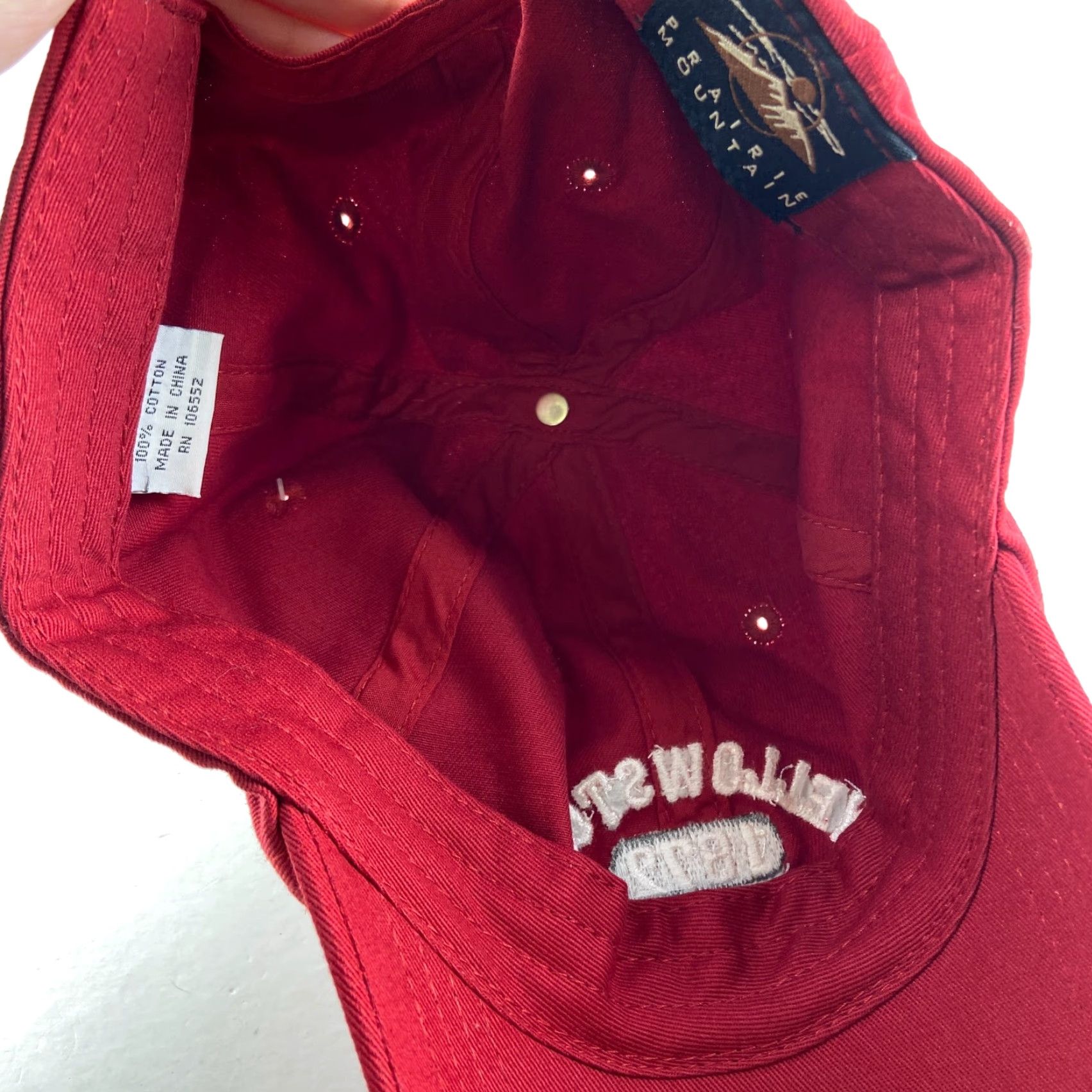 Vintage Prairie Mountain Cap Mens Large Red Cotton Adjustable Strapback Baseball Hat Size ONE SIZE - 6 Thumbnail