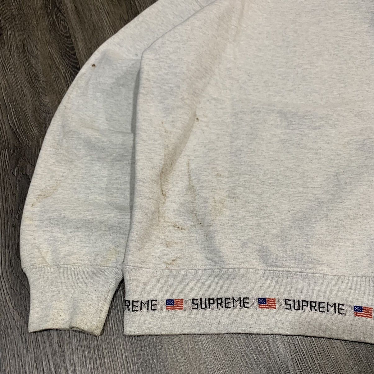 Supreme Supreme FW15 Logo Rib Hooded Sweatshirt Grey Size US XL / EU 56 / 4 - 9 Thumbnail