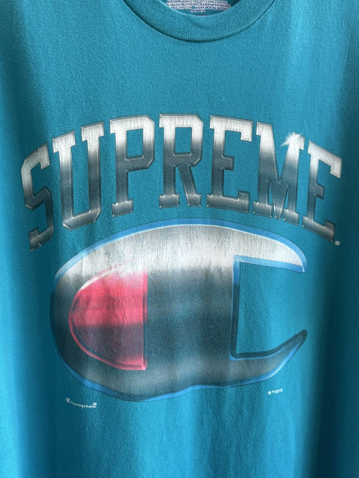 Champion × Supreme Supreme X Champion Chrome Tee Size US L / EU 52-54 / 3 - 2 Thumbnail