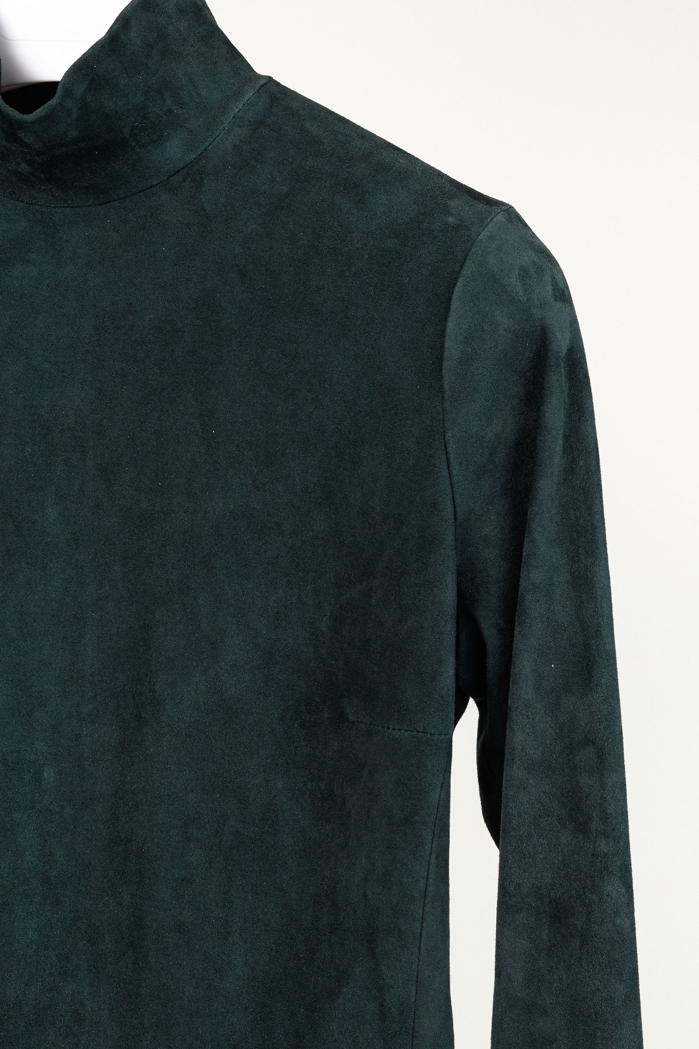 The Row The Row Beatty Dark Green Stretch-Suede Turtleneck Top Size M / US 6-8 / IT 42-44 - 4 Thumbnail