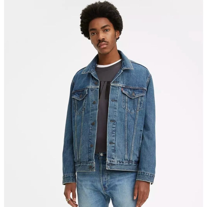 Levi's Levi’s Men's Trucker Denim Collared Jean Jacket Sz L Size US L / EU 52-54 / 3 - 1 Thumbnail
