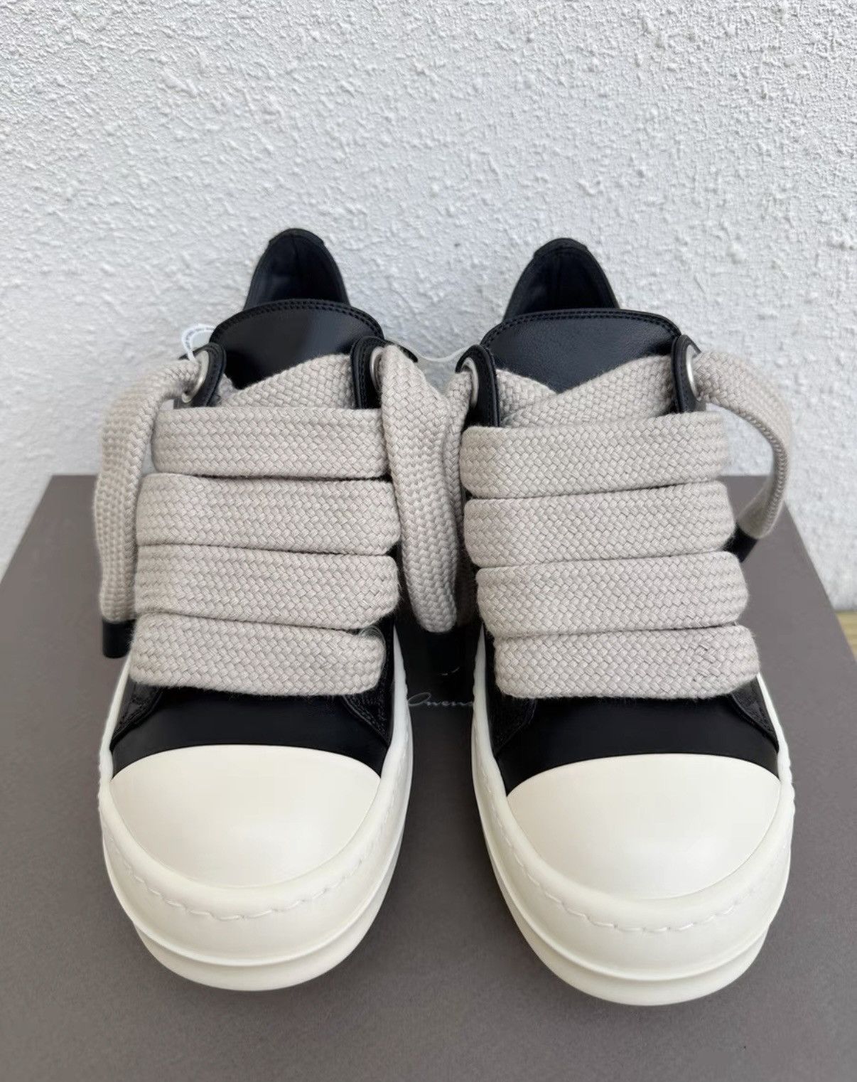 Rick Owens Rick Owens 25SS Leather High-Top Sneakers with Thick Laces Size US 7 / IT 37 - 3 Thumbnail