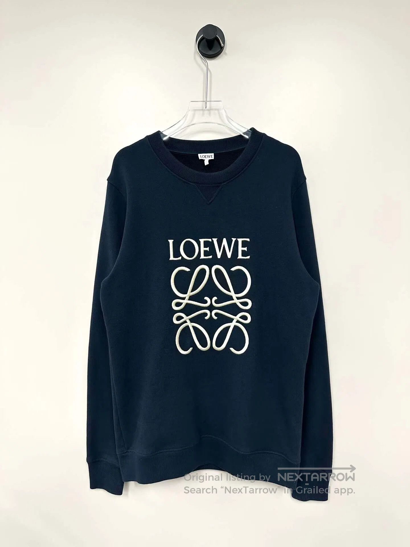 Loewe Loewe Navy Embroidered Letter Logo Sweatshirt| Size US M / EU 48-50 / 2 - 1 Thumbnail