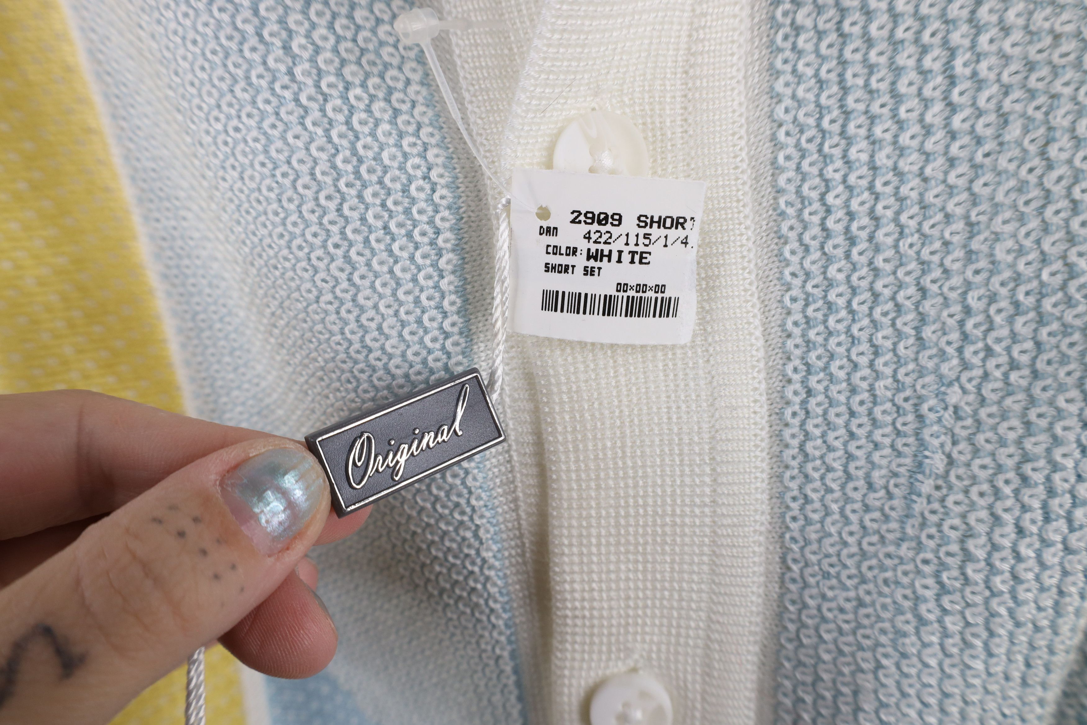 Vintage Deadstock Vintage 90s Rockabilly Panel Knit Button Shirt Size US XL / EU 56 / 4 - 4 Thumbnail