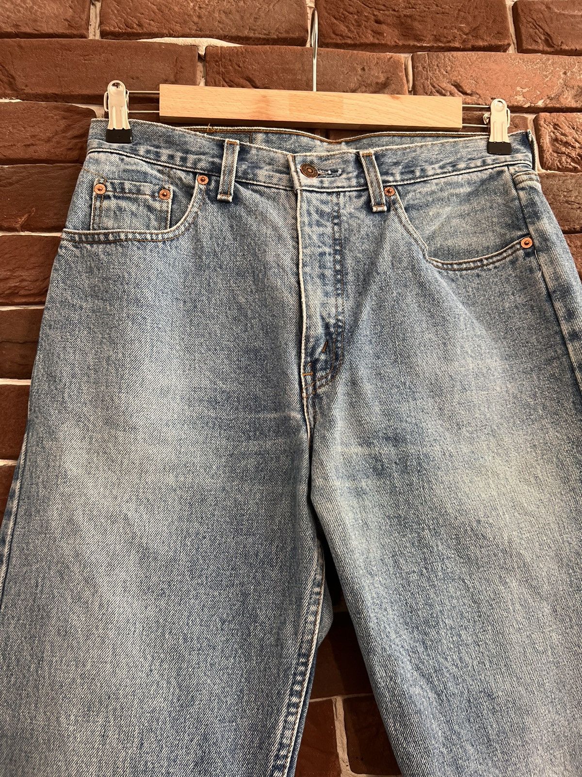 Levi's 1996 Vintage 90s Levis Orange Tab 615 Denim Washed Blue Size US 32 / EU 48 - 3 Thumbnail