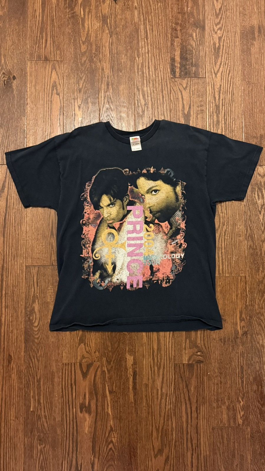 Vintage Vintage 2004 Prince tour graphic t shirt faded black rare Size US XL / EU 56 / 4 - 1 Thumbnail