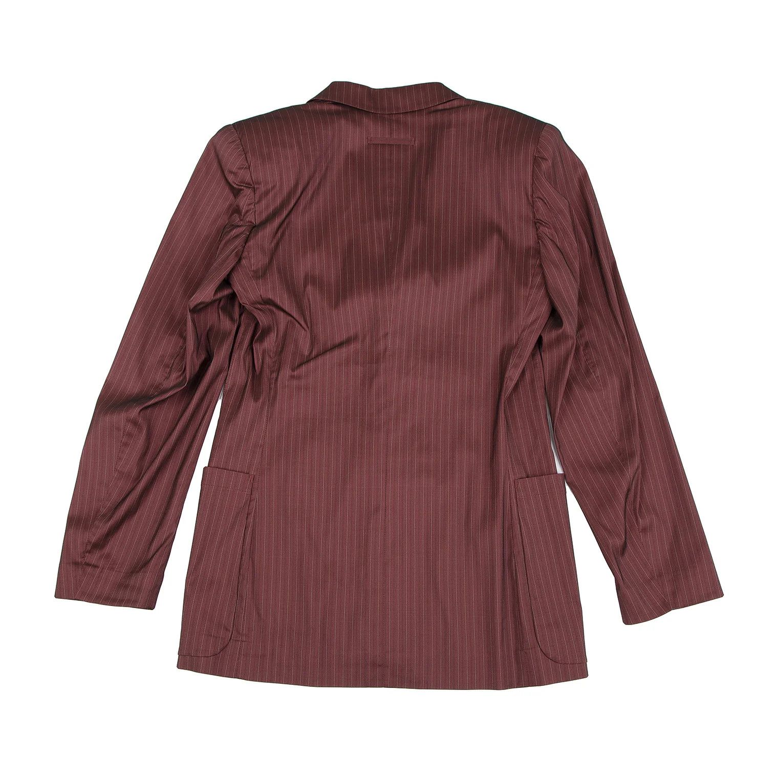 Jean Paul Gaultier Stretch Stripe Power Shoulder Jacket in Red Size 48 Size US M / EU 48-50 / 2 - 11 Thumbnail