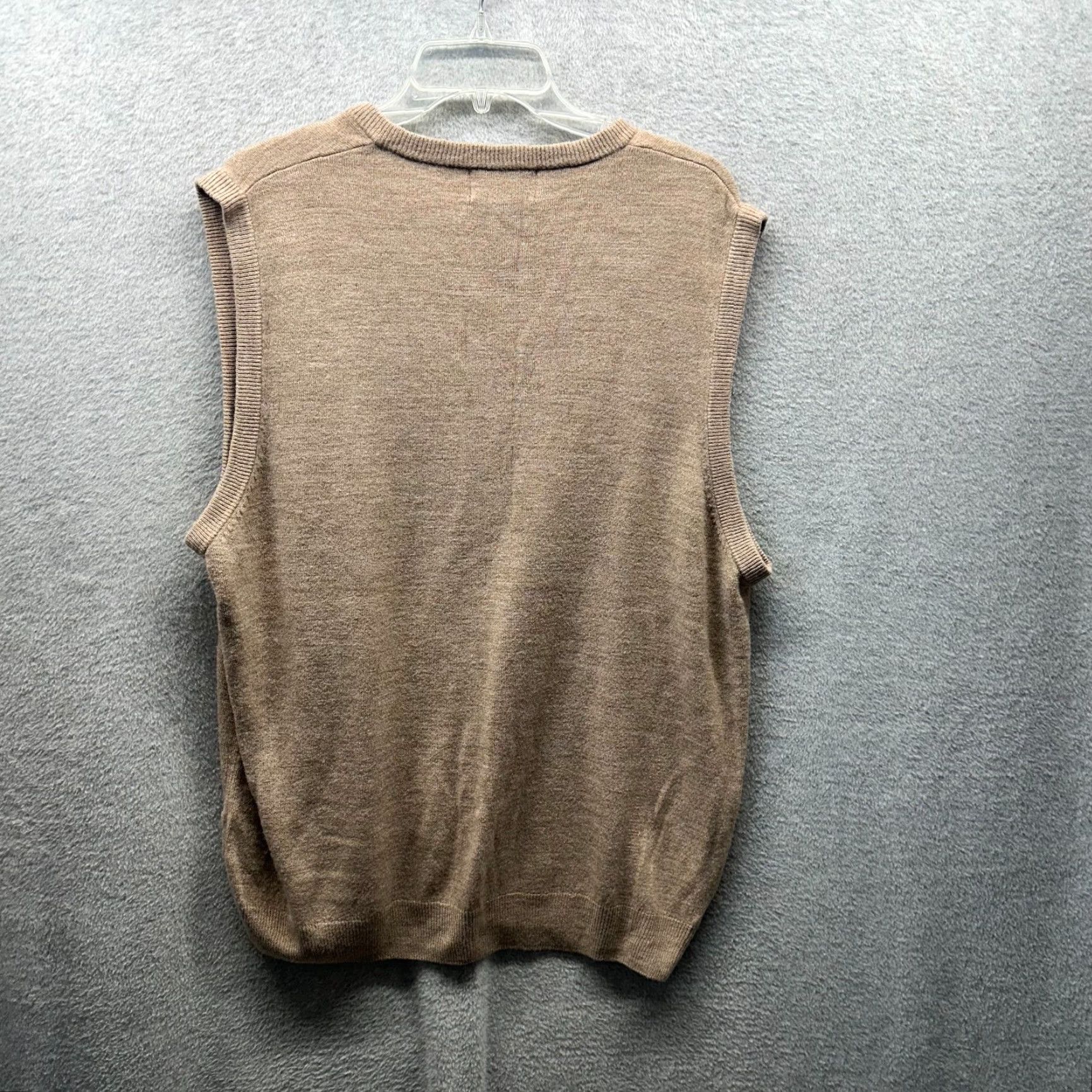 Sears VINTAGE Sears Sweater Vest Adult XL Brown Knit 80s Towncraft Mens Size US XL / EU 56 / 4 - 7 Thumbnail