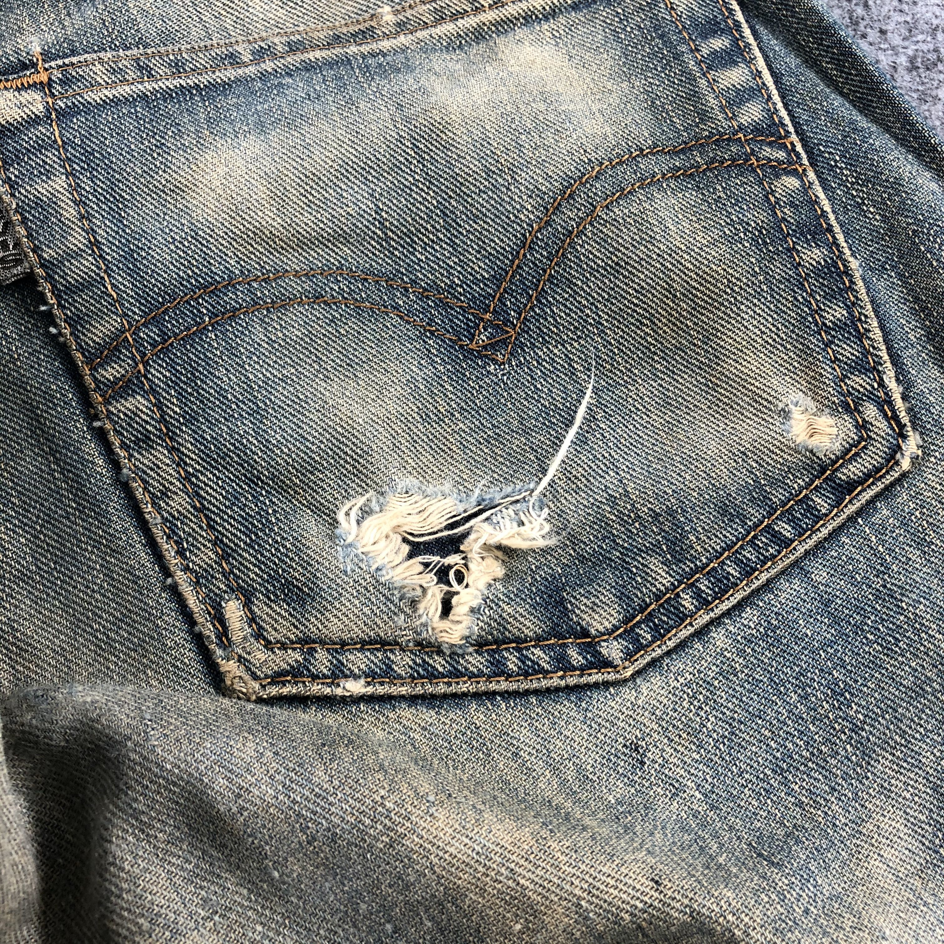 Levi's 90s Vintage Distress Levis Jeans-J1797 Size US 32 / EU 48 - 8 Thumbnail