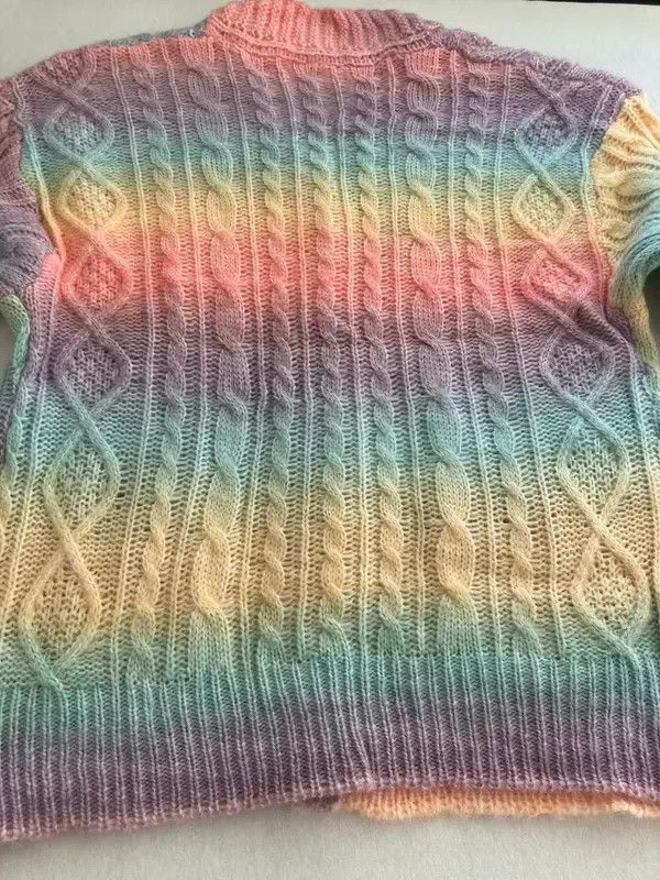 Other Long Sleeve Shirts Women Rainbow Striped Size ONE SIZE - 3 Thumbnail