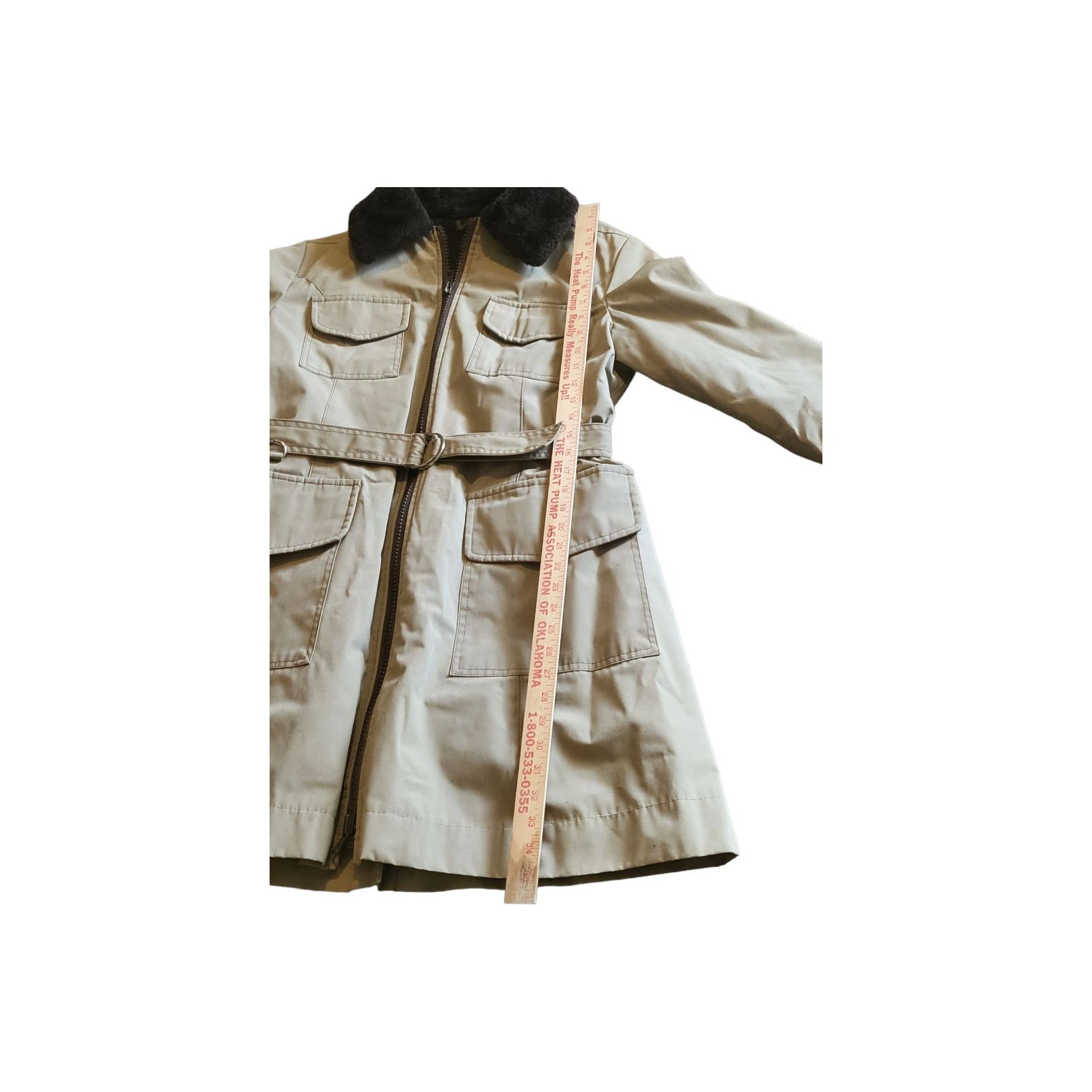 Sears Vintage Sears And Roebuck Trench Coat Sz 13 Juniors Khaki Ki Size M / US 6-8 / IT 42-44 - 4 Thumbnail