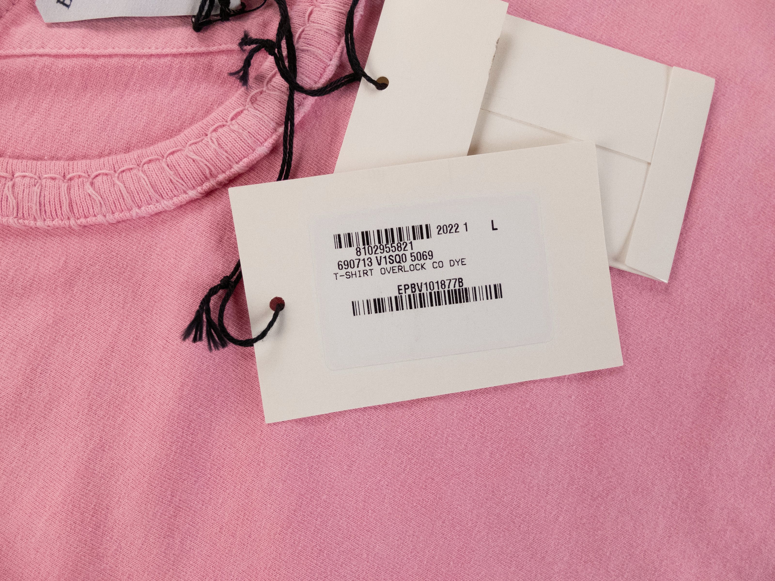 Bottega Veneta BOTTEGA VENETA Overlock light pink cotton t-shirt Large q Size L / US 10 / IT 46 - 7 Thumbnail