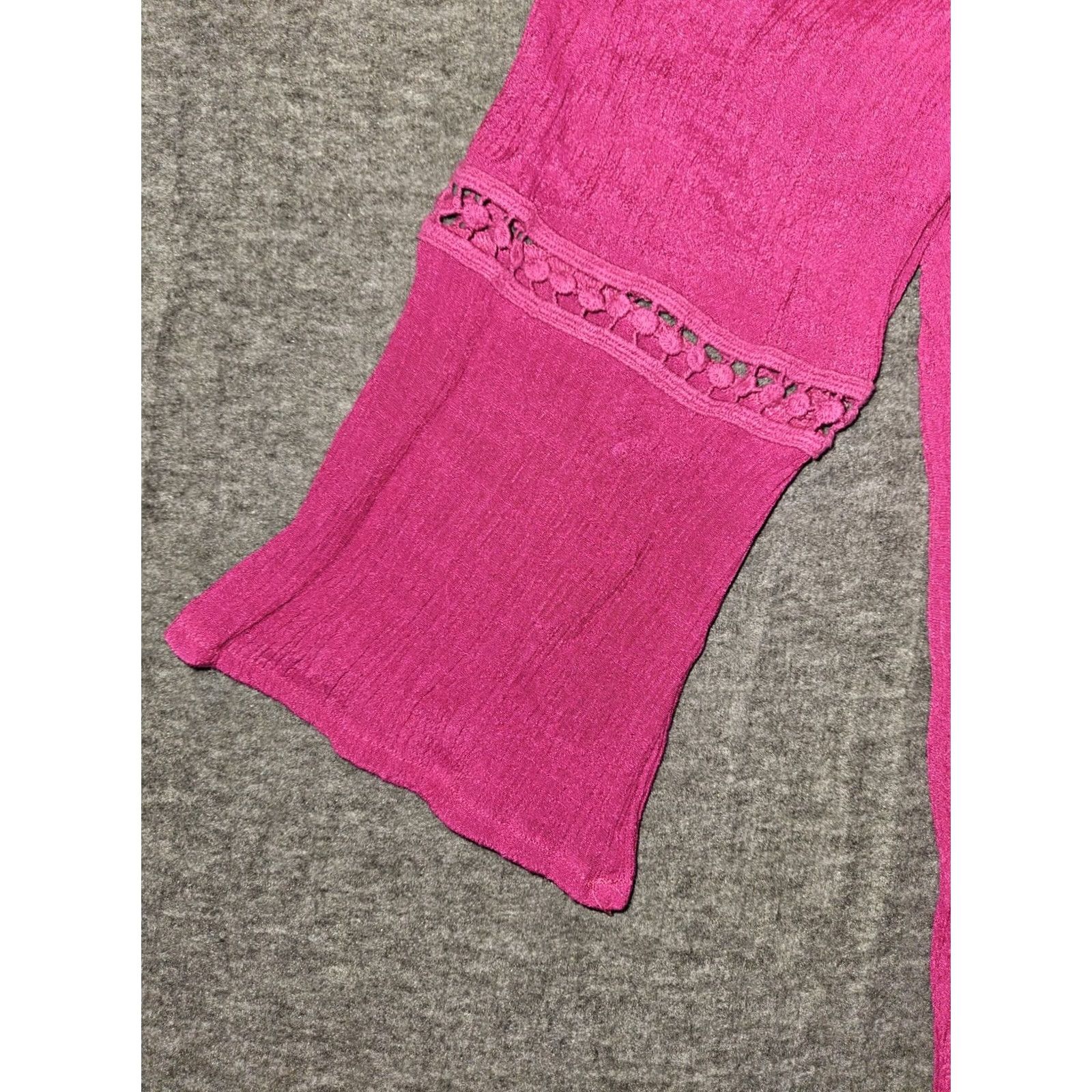 Wrangler Wrangler Wrancher Shirt Women's XL Off Shoulder 3/4 Sleeve Magenta Stretch Colorful Western Size XL / US 12-14 / IT 48-50 - 5 Thumbnail