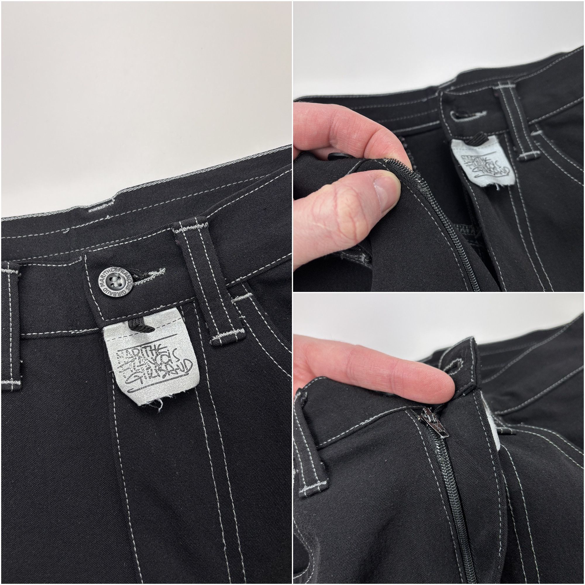 Marithe + Francois Girbaud × Vintage Vintage Marithe Francois Girbaud Pants Black Womens 42 / 26 Size 26" / US 2 / IT 38 - 9 Thumbnail