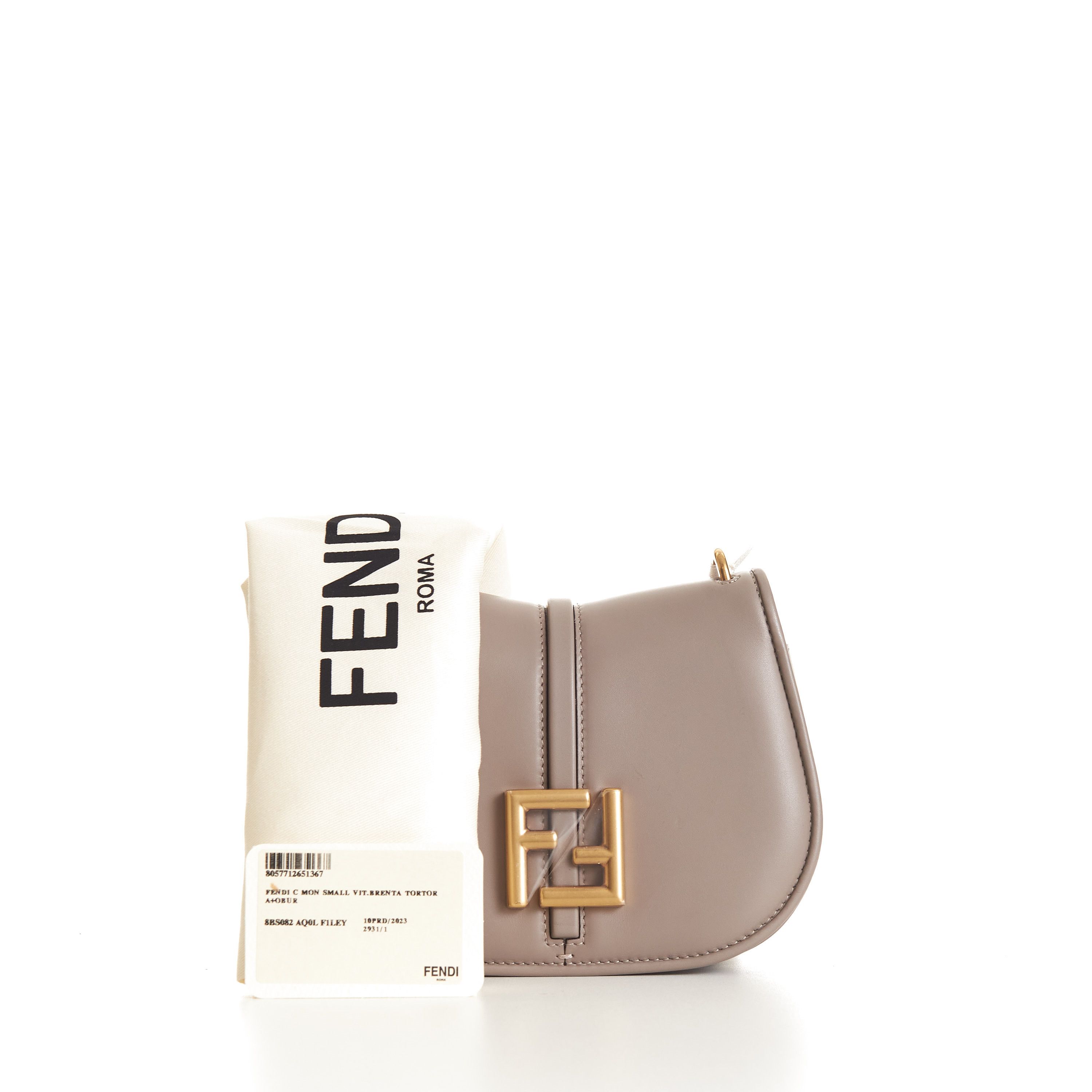 Fendi C’mon Mini Dove Gray Smooth Leather Size ONE SIZE - 13 Thumbnail