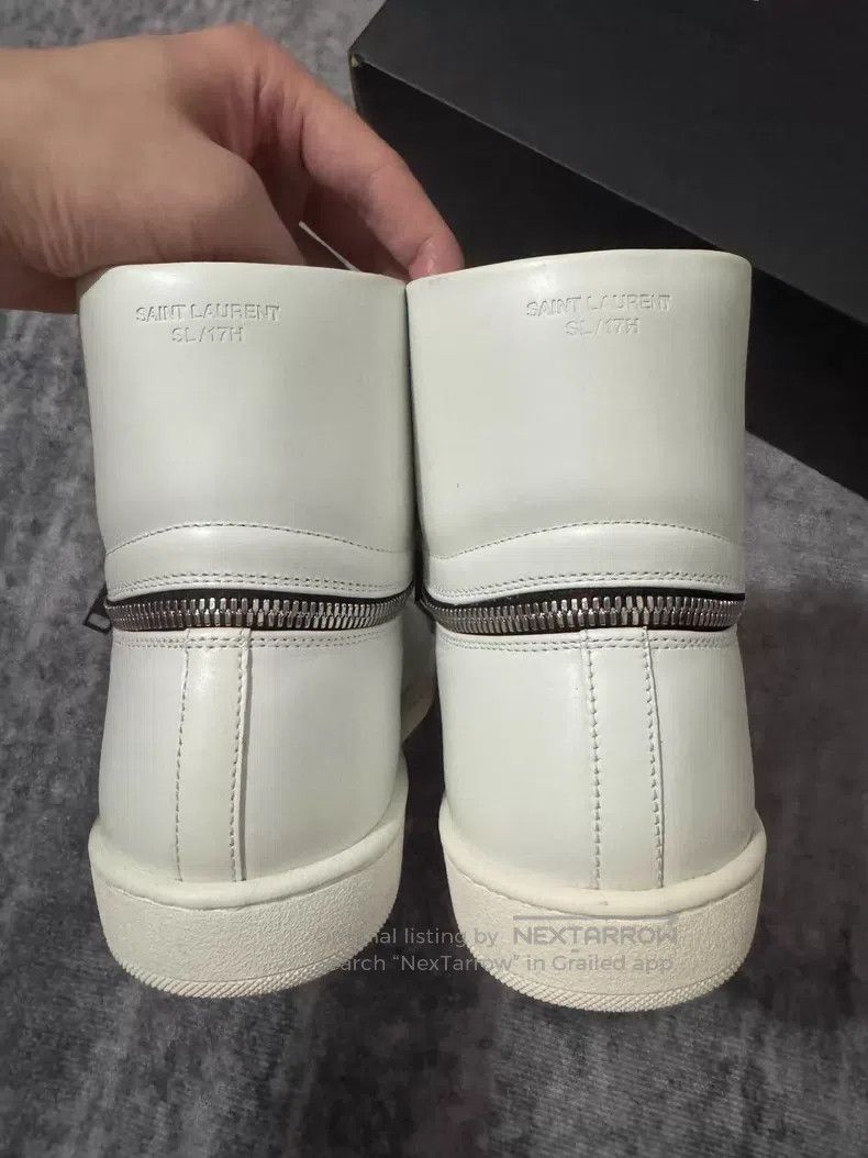 Saint Laurent Paris Saint Laurent Paris Cowhide Pure White High-top Adjustable Size US 7 / EU 40 - 5 Thumbnail