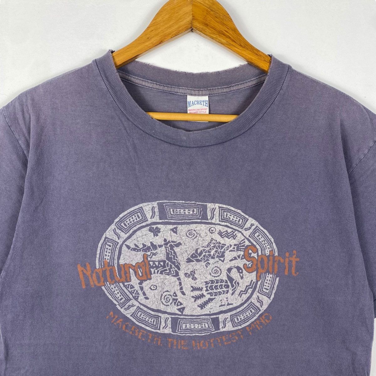 Macbeth × Vintage Vintage 90's MACBETH Natural Spirit Faded Distressed Graphic Size US M / EU 48-50 / 2 - 2 Thumbnail