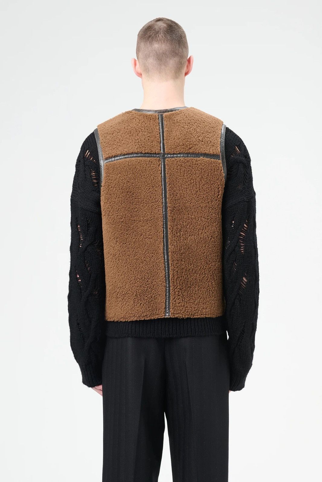 Our Legacy OUR LEGACY REVERSIBLE SHEARLING VEST, Rustic Grain Brown Size US S / EU 44-46 / 1 - 5 Thumbnail