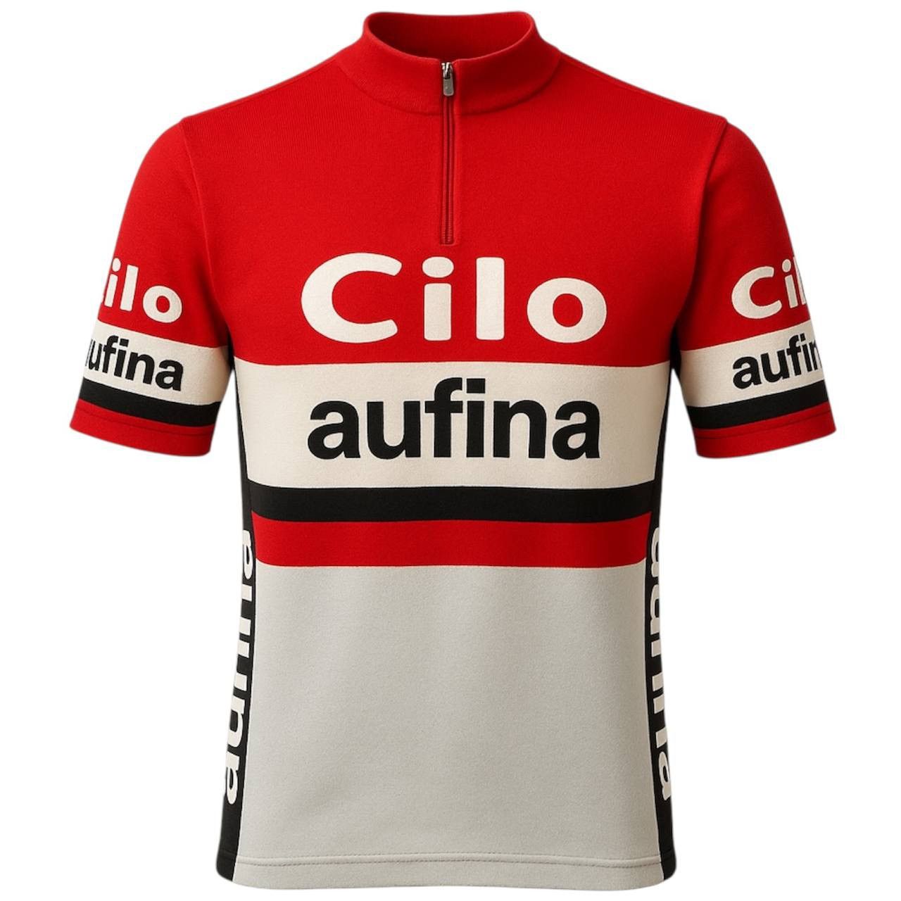 Vintage RARE 1978/86 CILO AUFINA TEAM SWITZERLAND CYCLING BIKEJERSEY Size US M / EU 48-50 / 2 - 1 Thumbnail