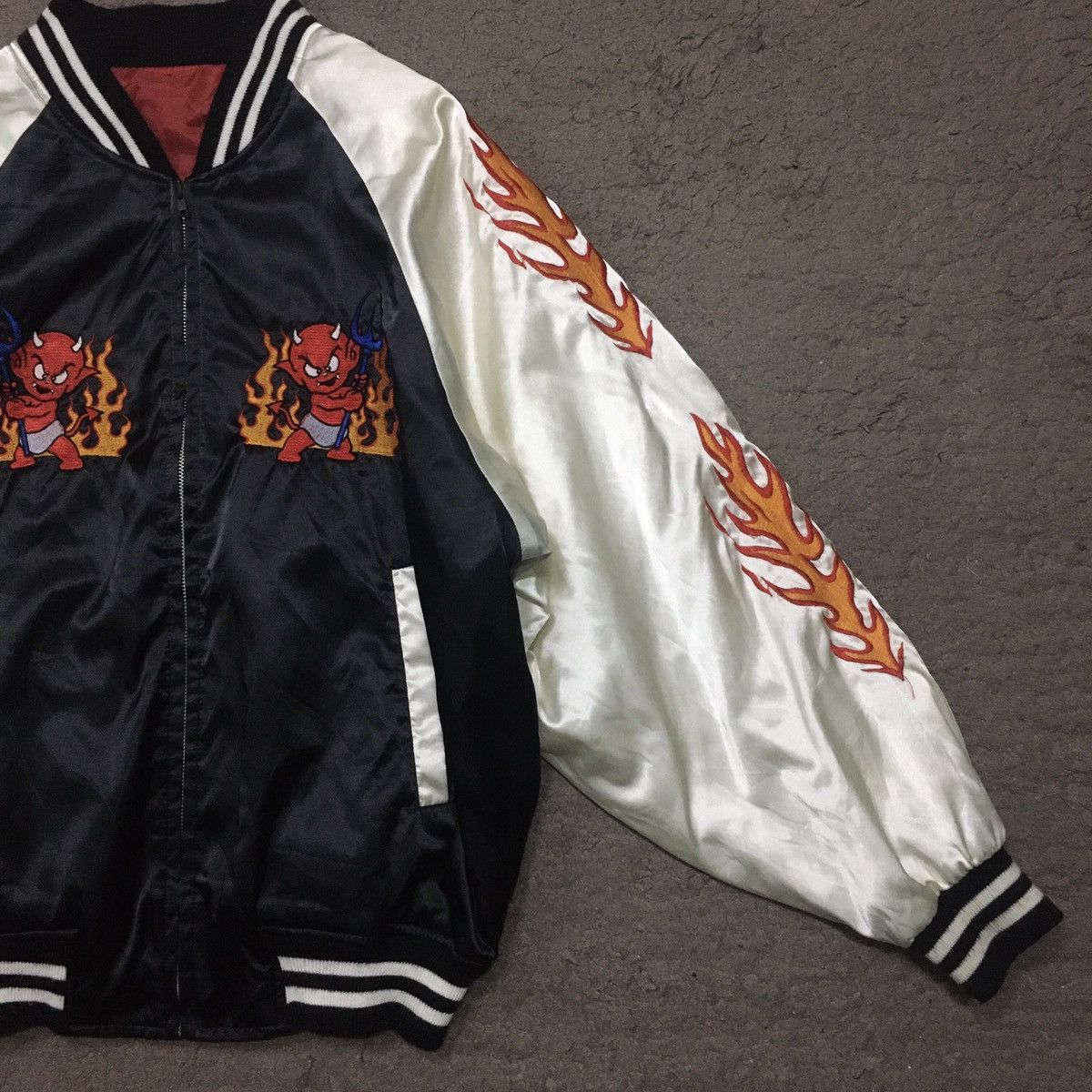 Japanese Brand × Vintage Rare Devils Embroidery Sukajan Jacket Size US XL / EU 56 / 4 - 3 Thumbnail