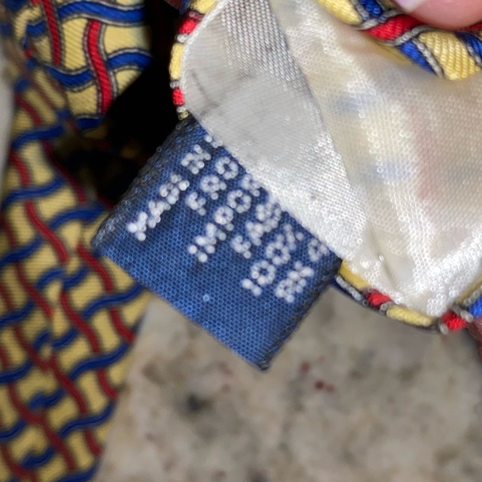 Polo Ralph Lauren POLO Ralph Lauren Yellow Blue Red Basketweave Silk Tie Size ONE SIZE - 7 Thumbnail