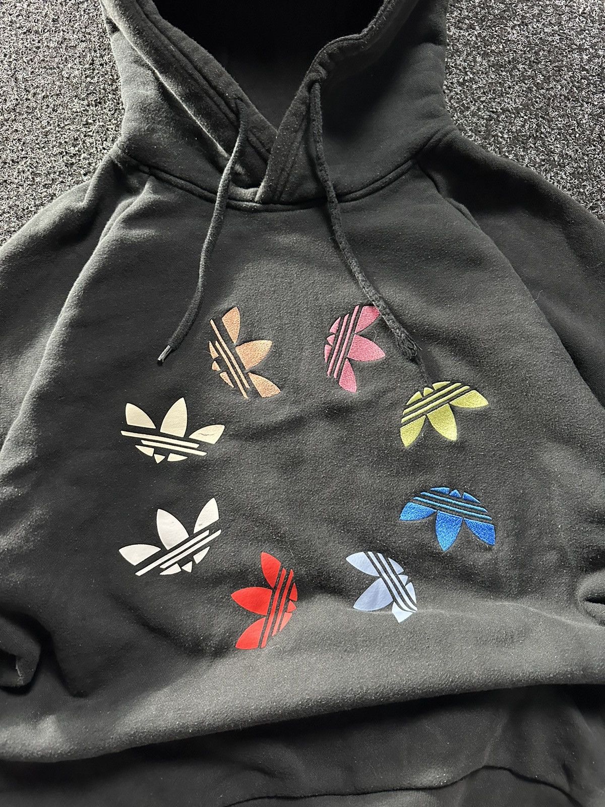 Adidas × Vintage ❗️Vintage 90s Adidas Y2K BOXY LOGO Hoodie Y2K sk8 multilogo Size US S / EU 44-46 / 1 - 4 Thumbnail
