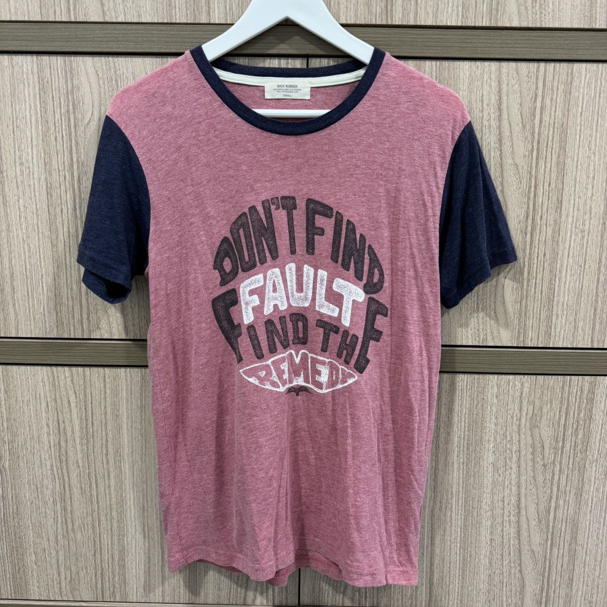 Japanese Brand Back Number - Dont Find Fault, Find The Remedy Size US S / EU 44-46 / 1 - 1 Thumbnail
