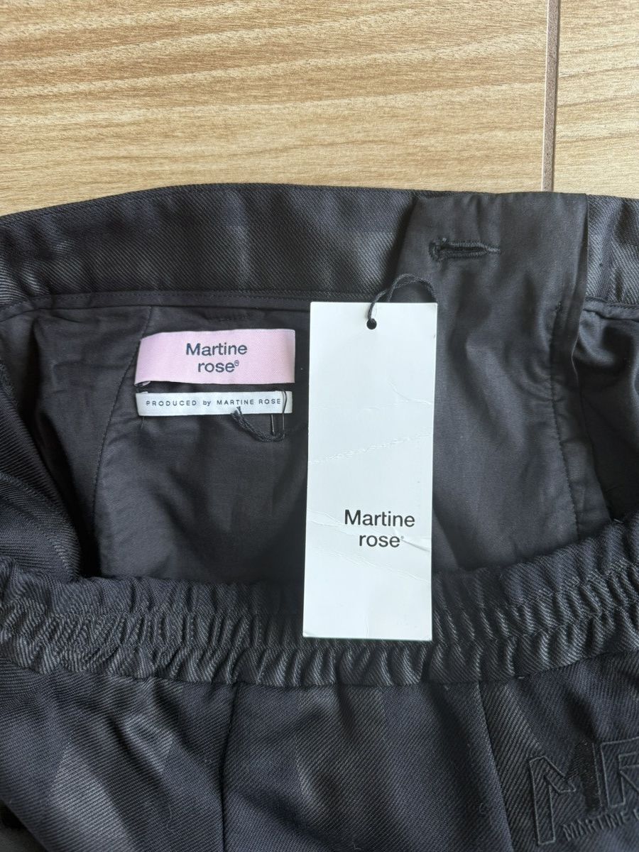 Martine Rose Martine Rose Striped Virgin-wool Track Pants In Black Size US 35 - 7 Thumbnail