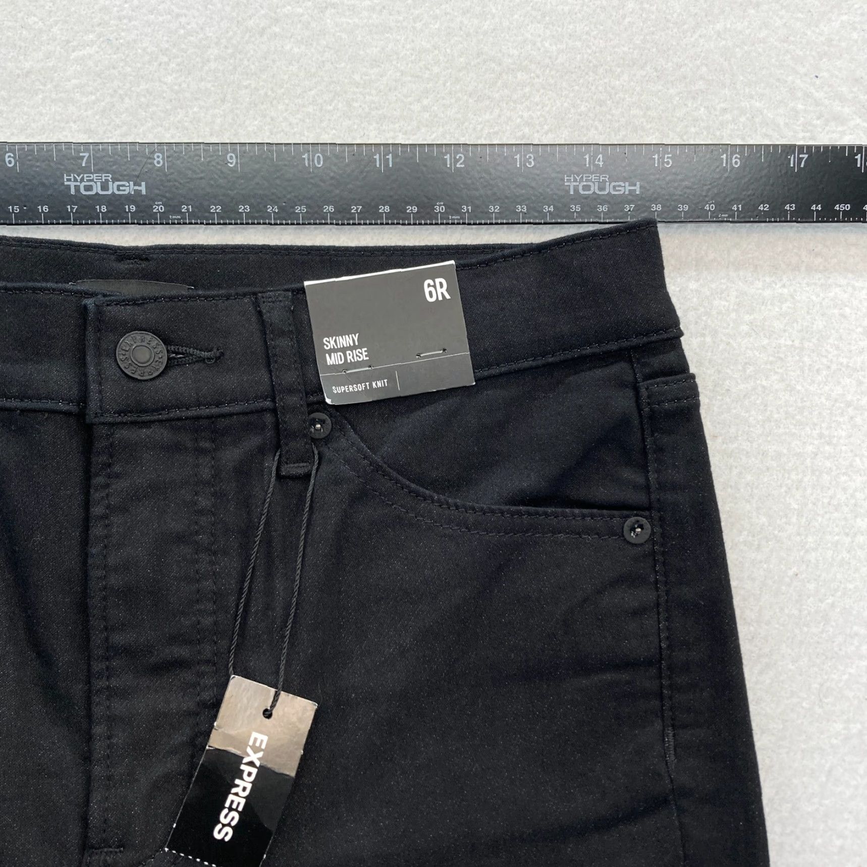 Express Express Pants Women's 6 Skinny Ankle Black Mid Rise Knit Stretch NWT Pants Size 30" / US 8 / IT 44 - 7 Thumbnail