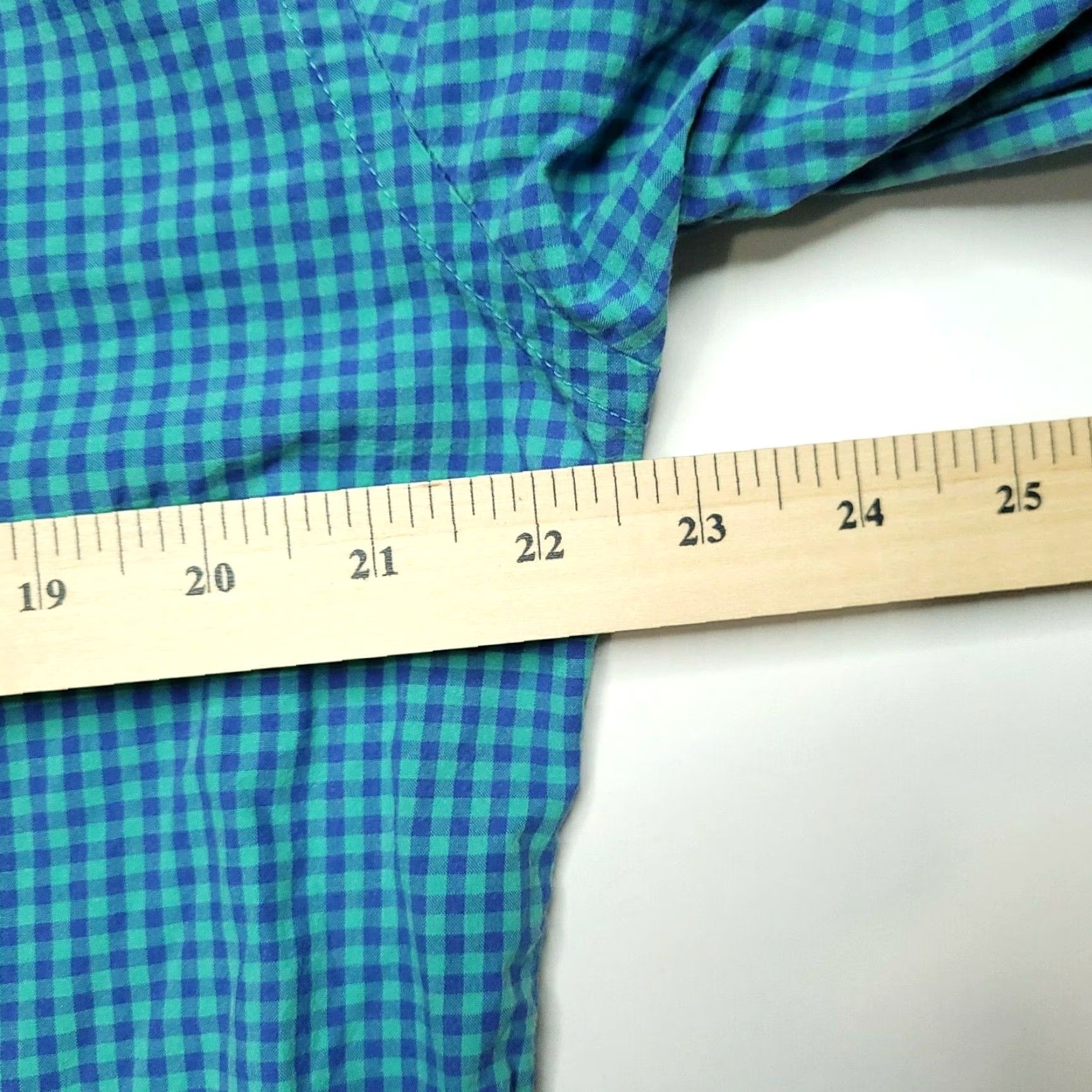 J.Crew VINTAGE J.CREW Blue Green Check Plaid Button-Up Long Sleeve Shirt Adult Small Cotton Mens Size US S / EU 44-46 / 1 - 7 Thumbnail