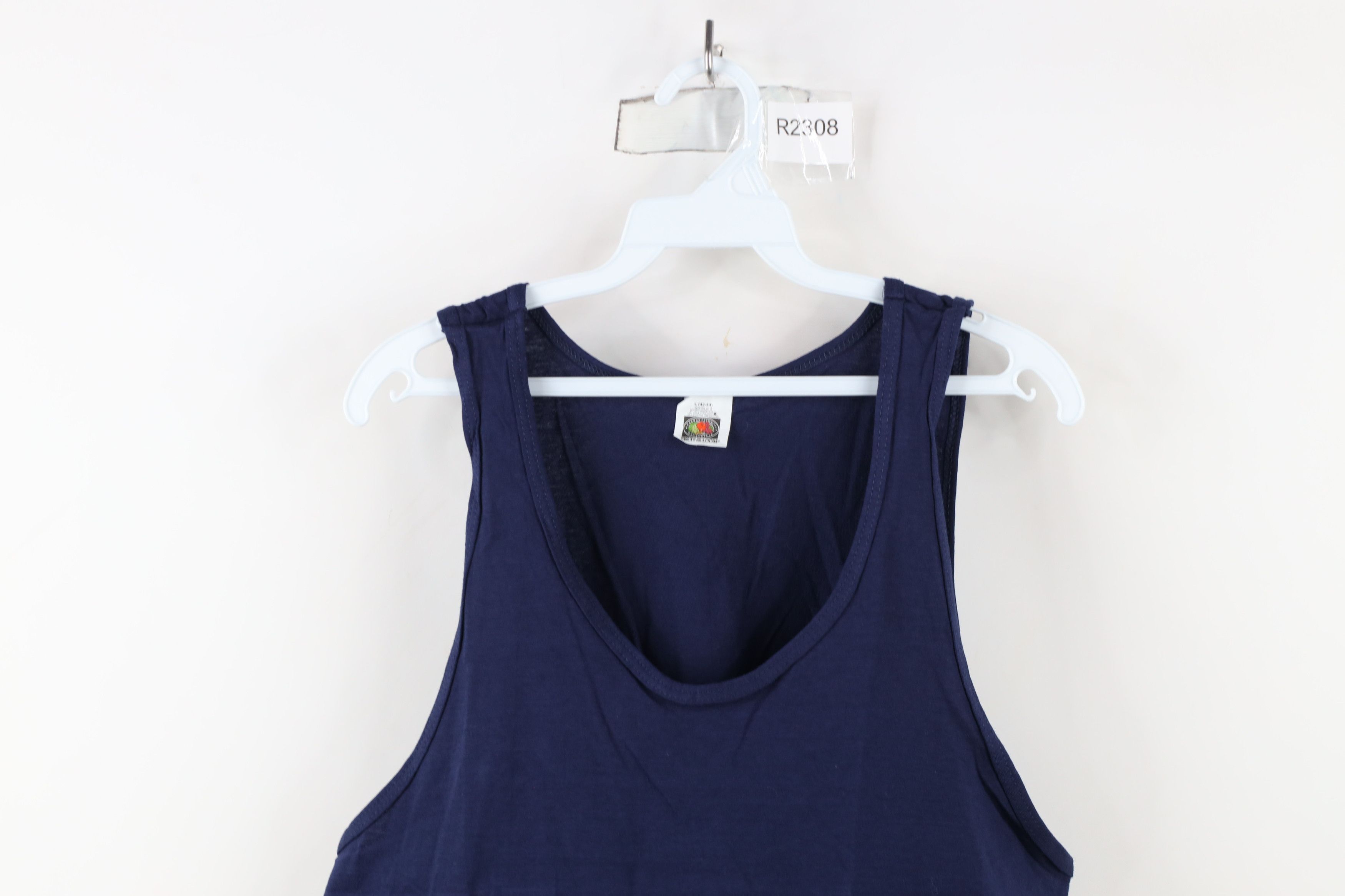Vintage Vintage 90s Streetwear Cotton Tank Top T-Shirt Navy Blue Size US L / EU 52-54 / 3 - 2 Thumbnail