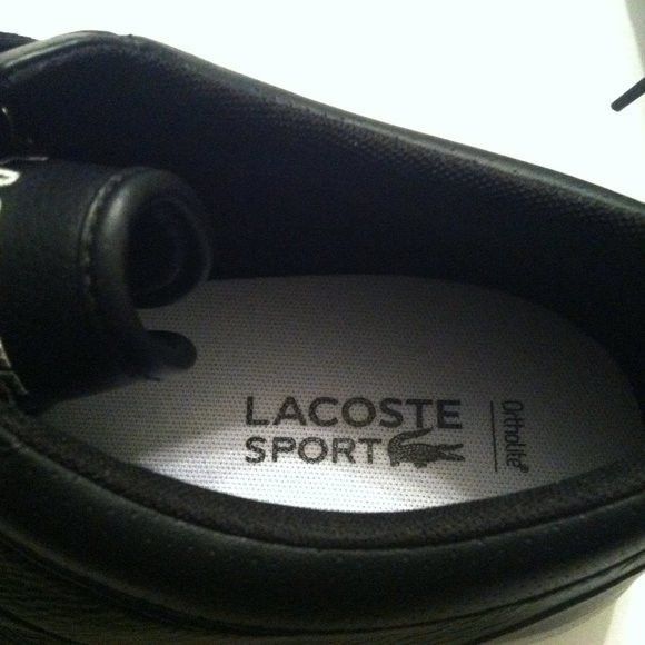 Lacoste LACOSTE MENS NEW BLACK LEATHER FASHION SNEAKERS SIZE: 11.5 Size US 11.5 / EU 44-45 - 10 Thumbnail
