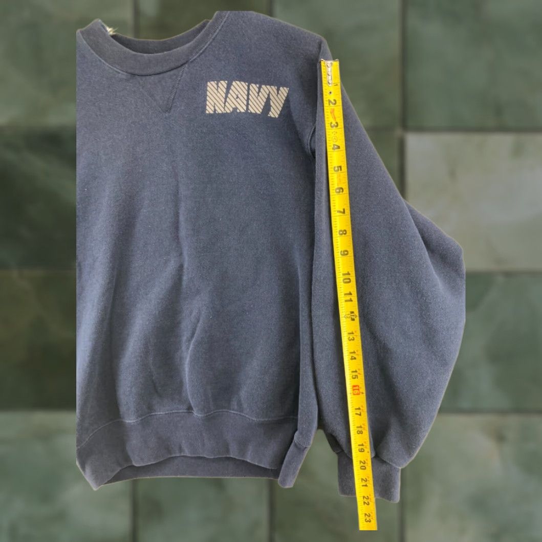 Soffe VINTAGE US Navy Sweatshirt Mens Small Blue Fleece Crew Neck Pullover Size US S / EU 44-46 / 1 - 4 Thumbnail