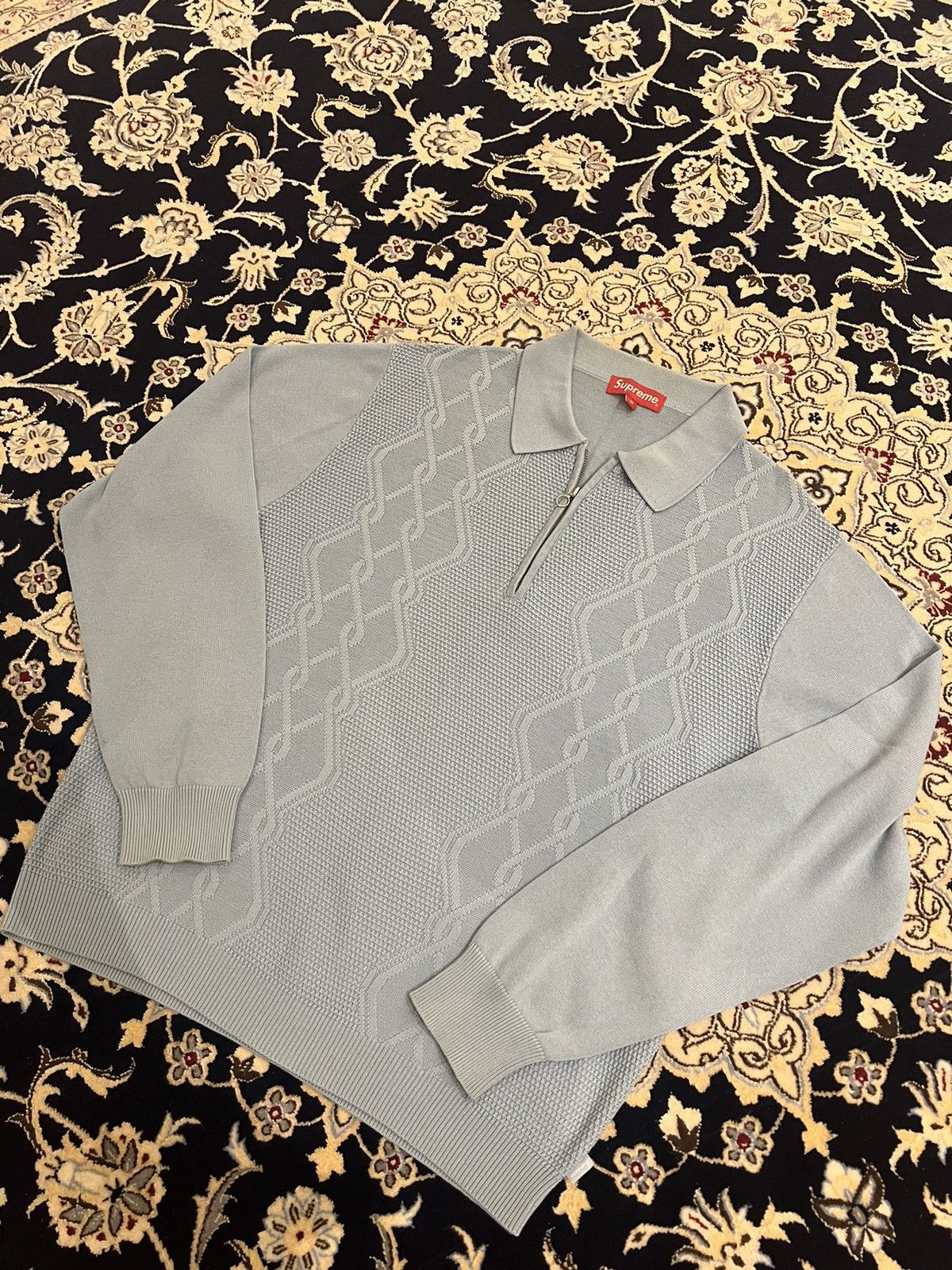 Supreme Supreme chain links zip up knit sweater Size US M / EU 48-50 / 2 - 1 Thumbnail