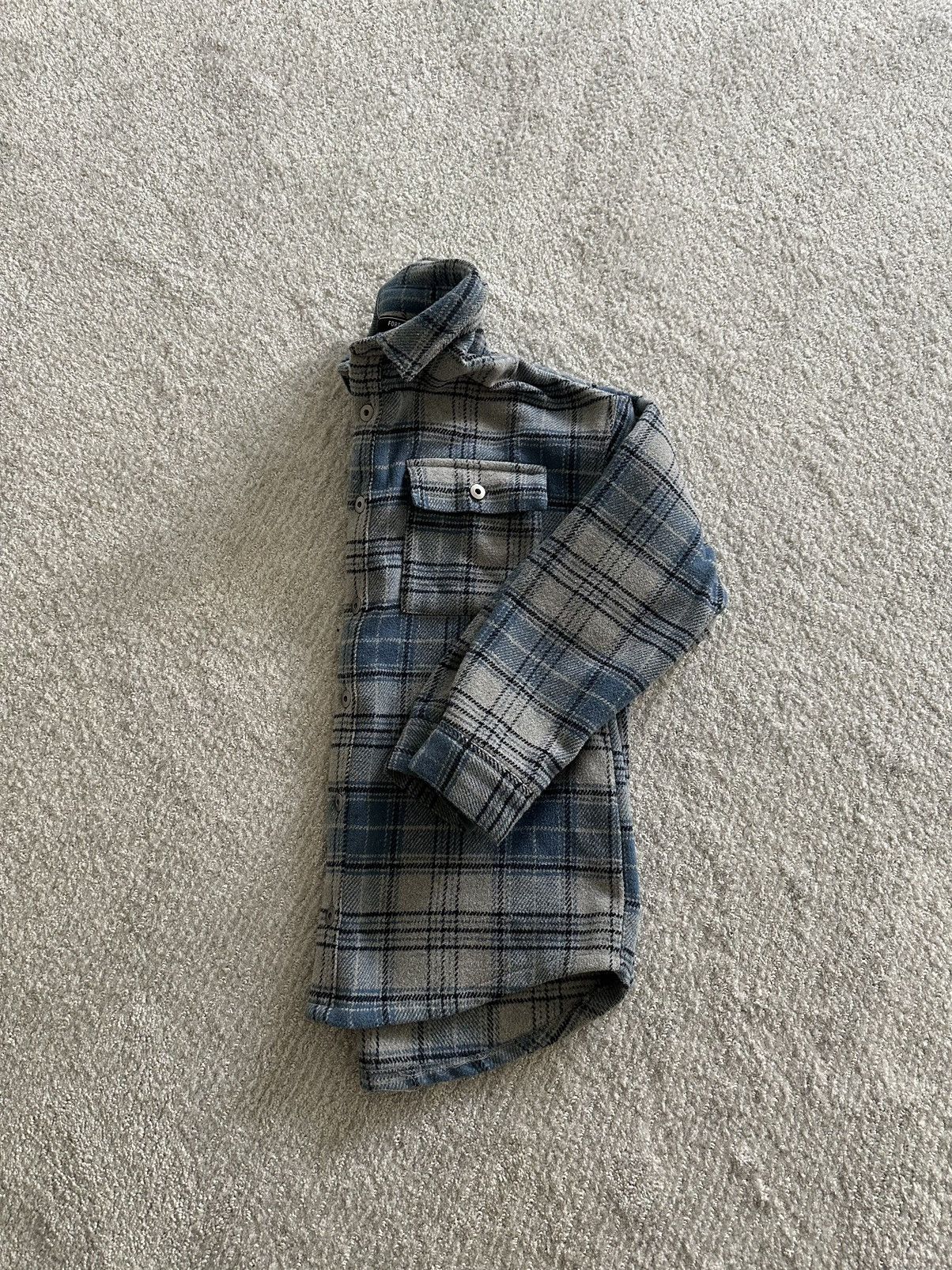 Forever 21 blue striped flannel coat Size US M / EU 48-50 / 2 - 1 Thumbnail