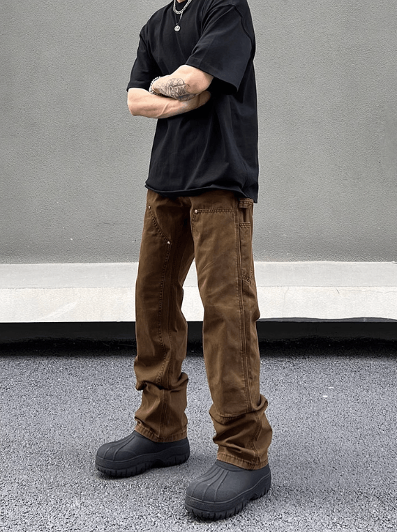 image of Straight Leg Casual Jeans in Brown, Men's (Size 32)