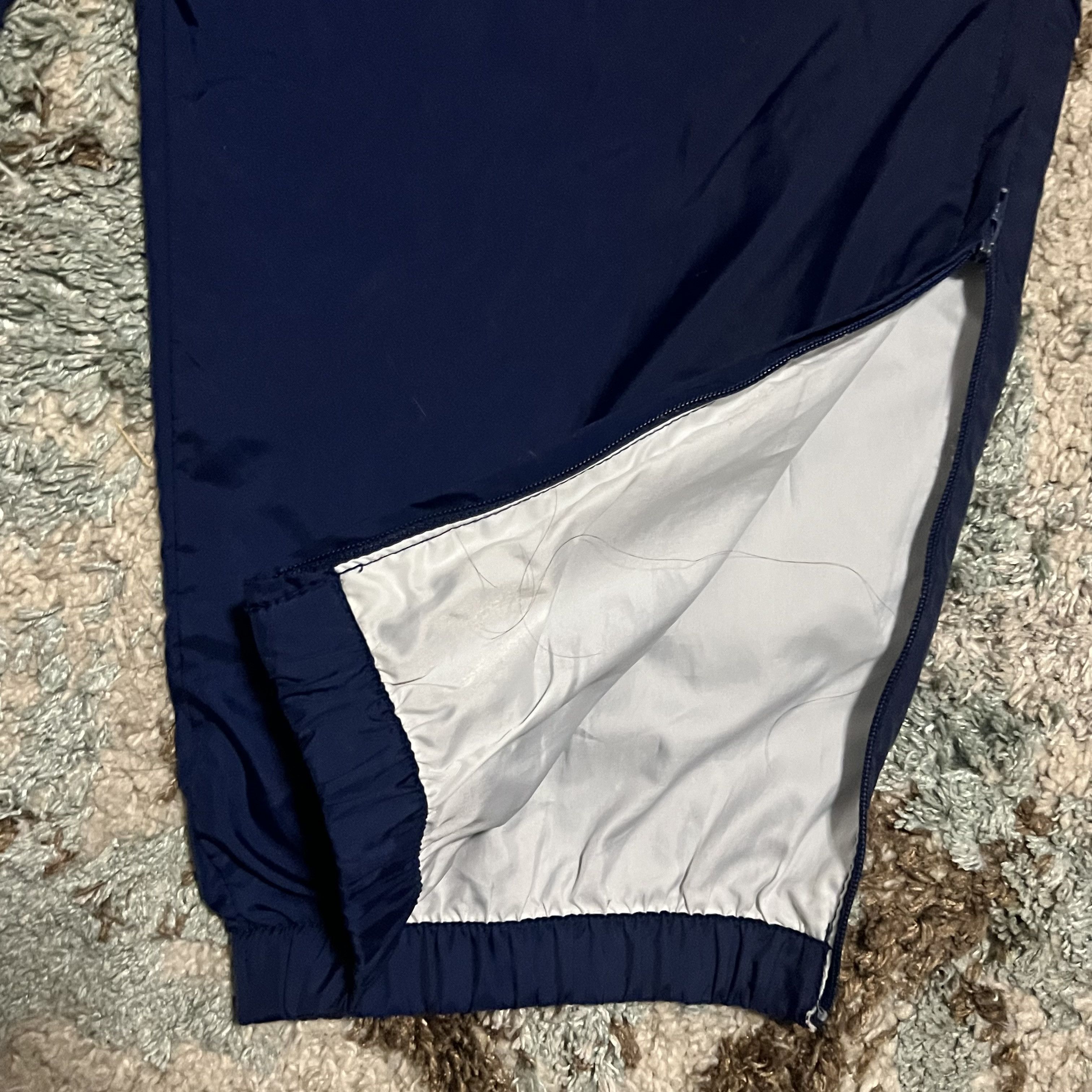 Nike × Vintage Vintage 90s Nike Fleece Lined Track Pants Size Large Navy Size US 34 / EU 50 - 5 Thumbnail