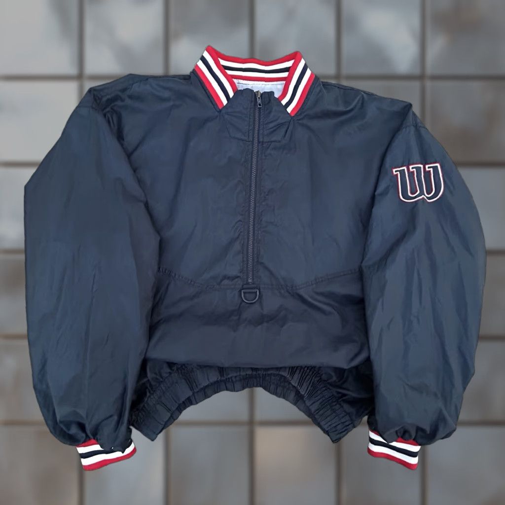 Wilson VINTAGE Wilson Jacket Adult 2XL Windbreaker Zip Nylon Blue Sports 90s Pockets Embroidered Logo Size US XXL / EU 58 / 5 - 1 Thumbnail