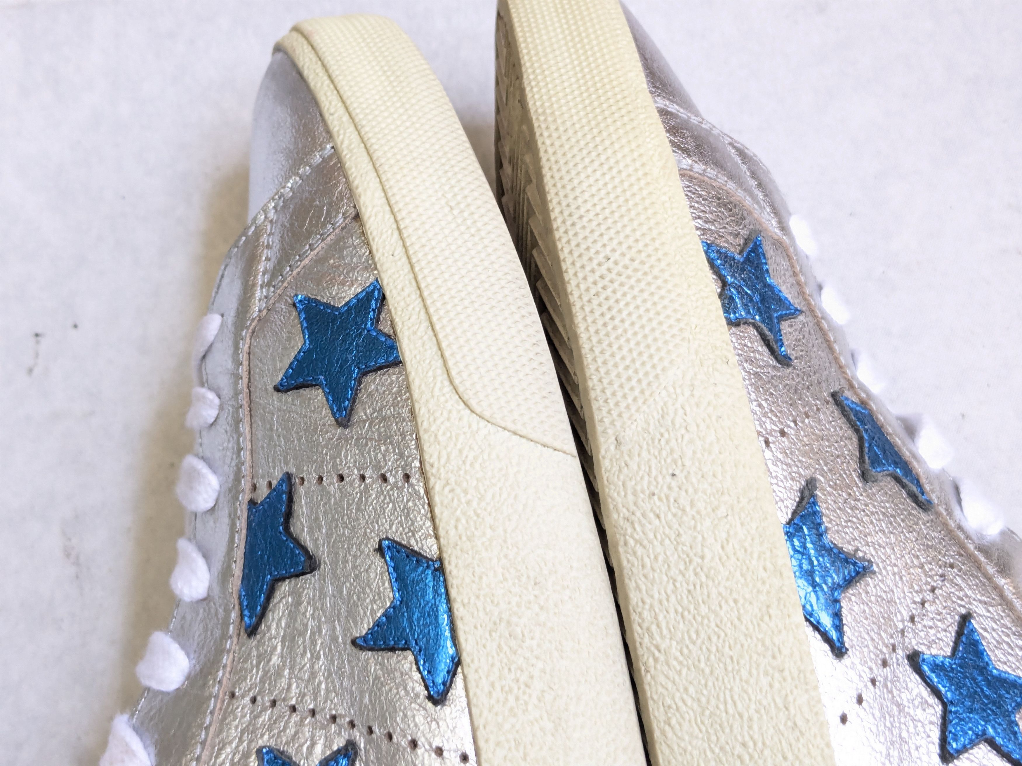 Saint Laurent Paris Saint Laurent High Top Sneakers 11 44 Stars Silver Blue Red Size US 11 / EU 44 - 11 Thumbnail