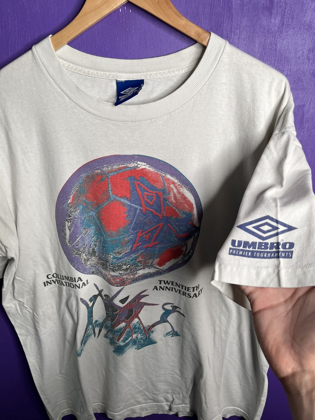 Umbro × Vintage Vintage 90s Umbro Columbia invitational t-shirt Size US XL / EU 56 / 4 - 3 Thumbnail