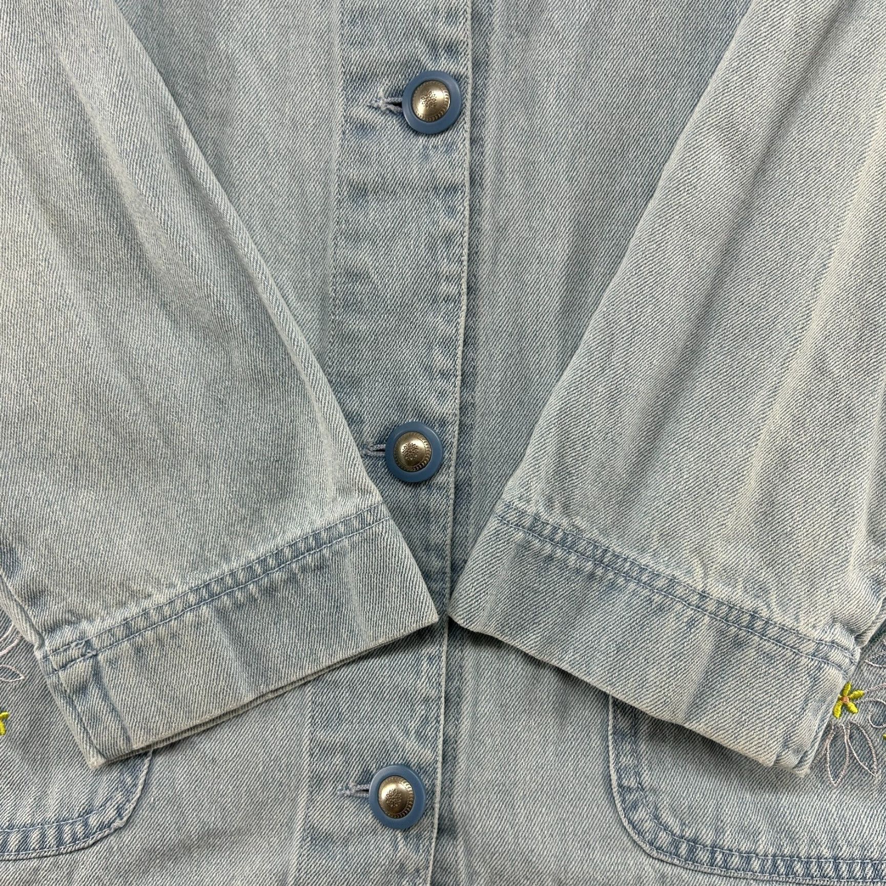 Vintage **VINTAGE NY Classics 90s Floral Embroidered Women's Jacket L Blue** User: VINTAGE NY Classics 90s Floral Embroidered Women's Jacket L Blue Size L / US 10 / IT 46 - 3 Thumbnail