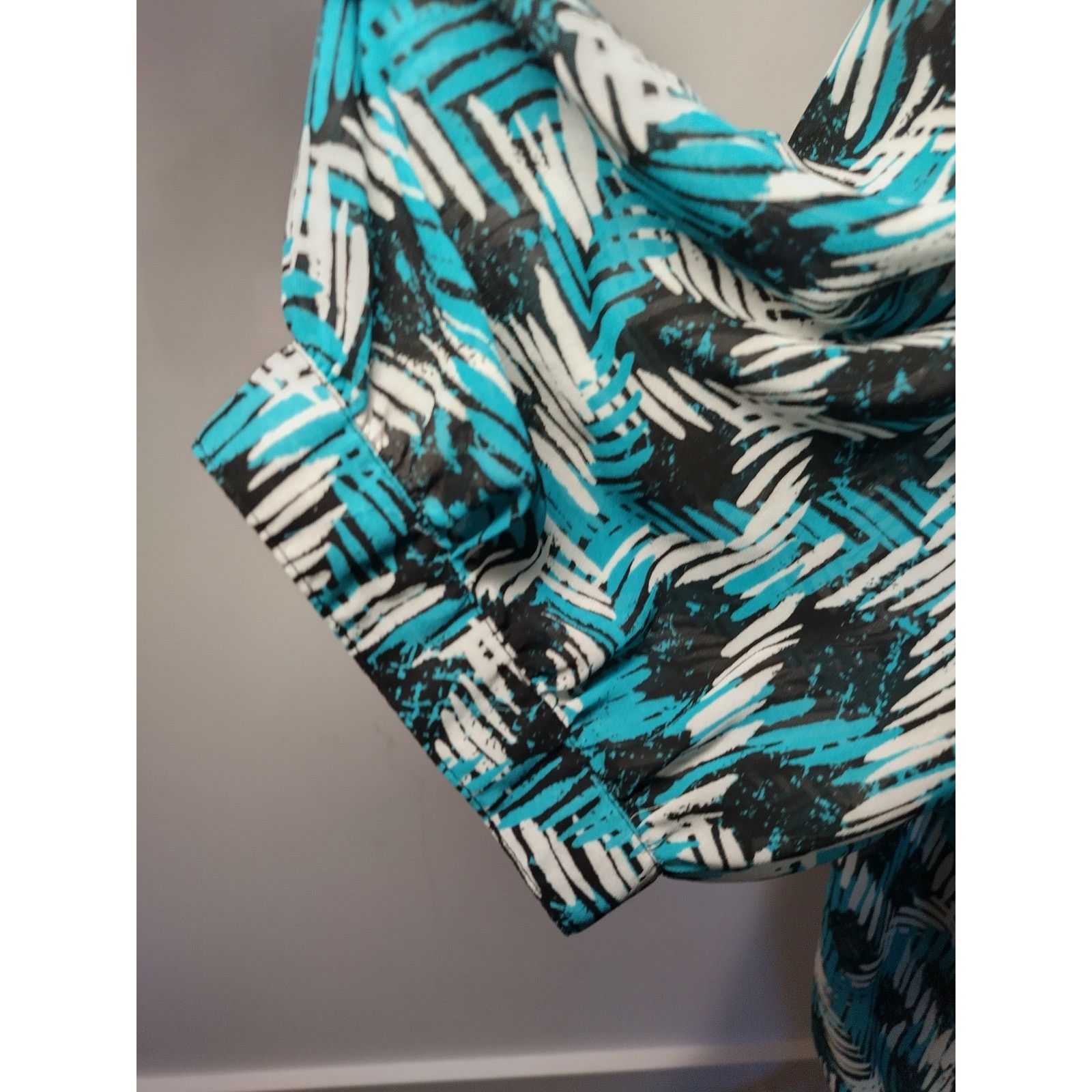 Covington Covington Women 3/4 Sleeve Top Blouse Scoop Neck Blue Black Size XXL / US 16-18 / IT 52-54 - 9 Thumbnail