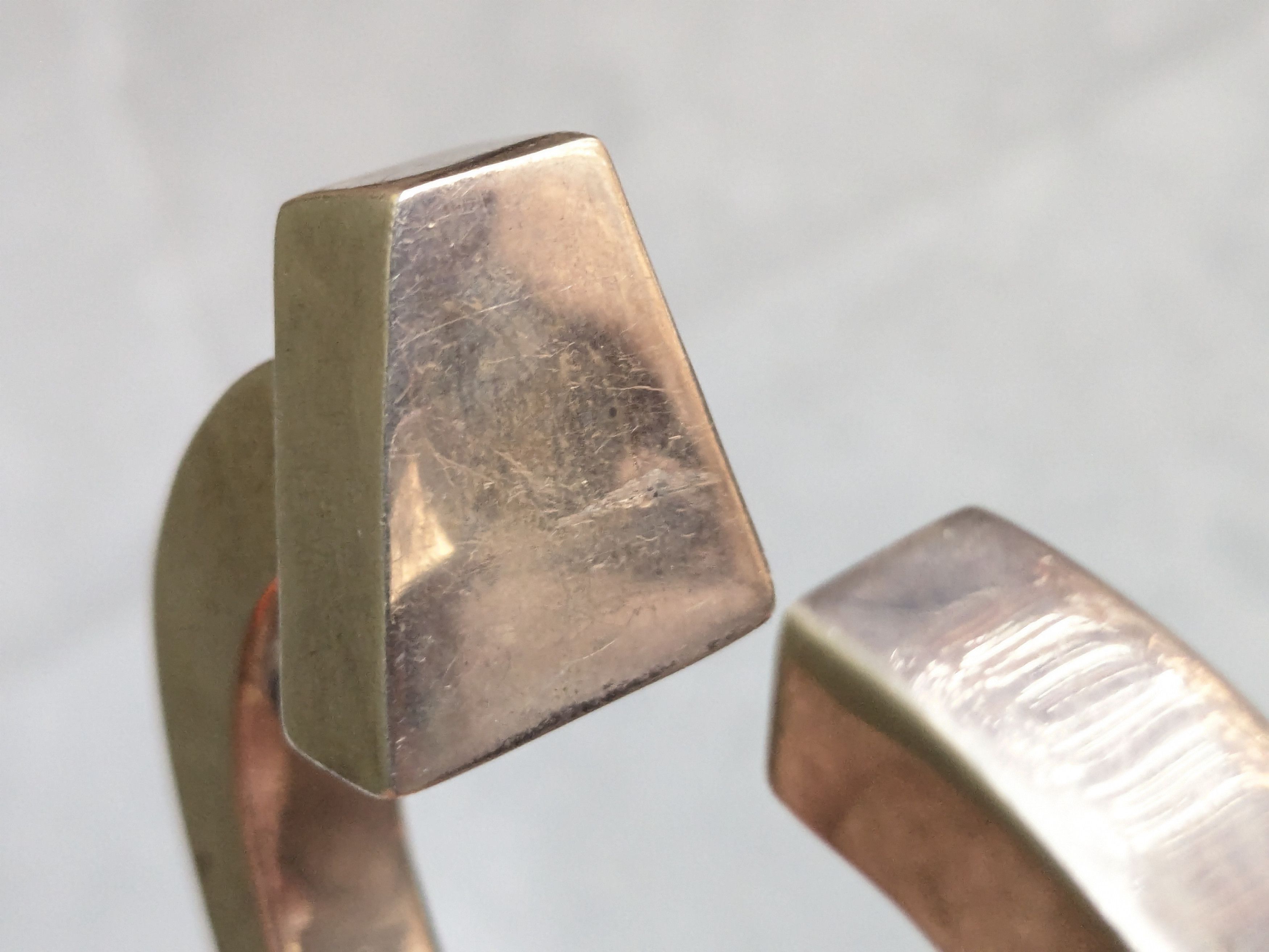 Jewelry Vintage Sterling Silver Bracelet 6.5" Avant Garde Modern Size ONE SIZE - 12 Thumbnail