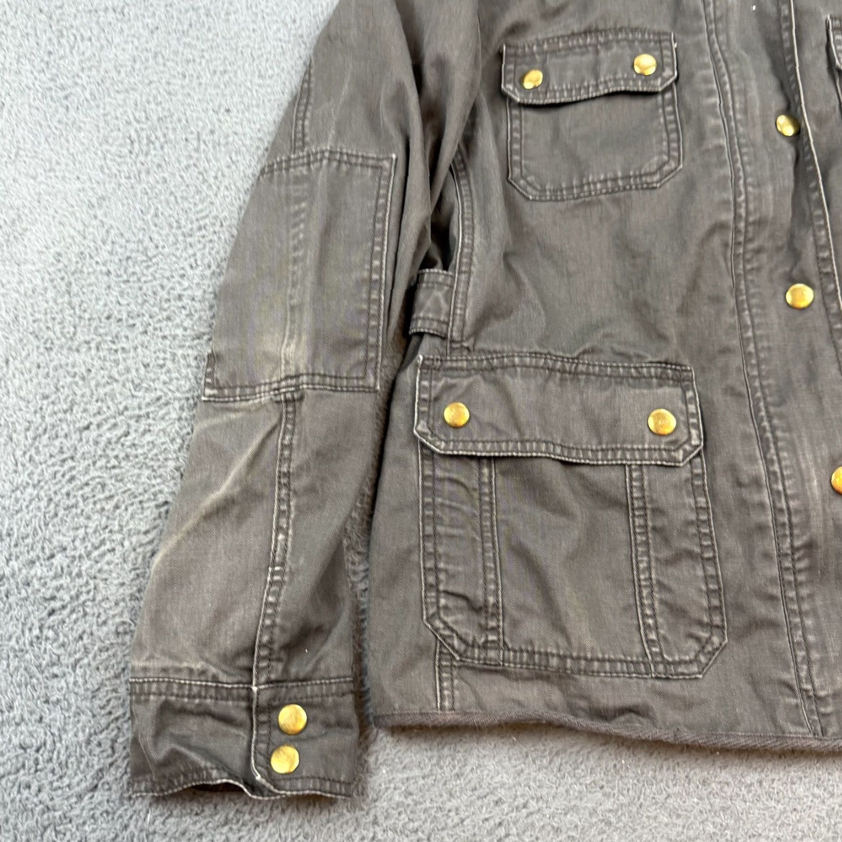 J.Crew J.CREW Field Jacket Mens Medium Bedford Military Jacket Green Pockets Relaxed Workwear Size M / US 6-8 / IT 42-44 - 3 Thumbnail